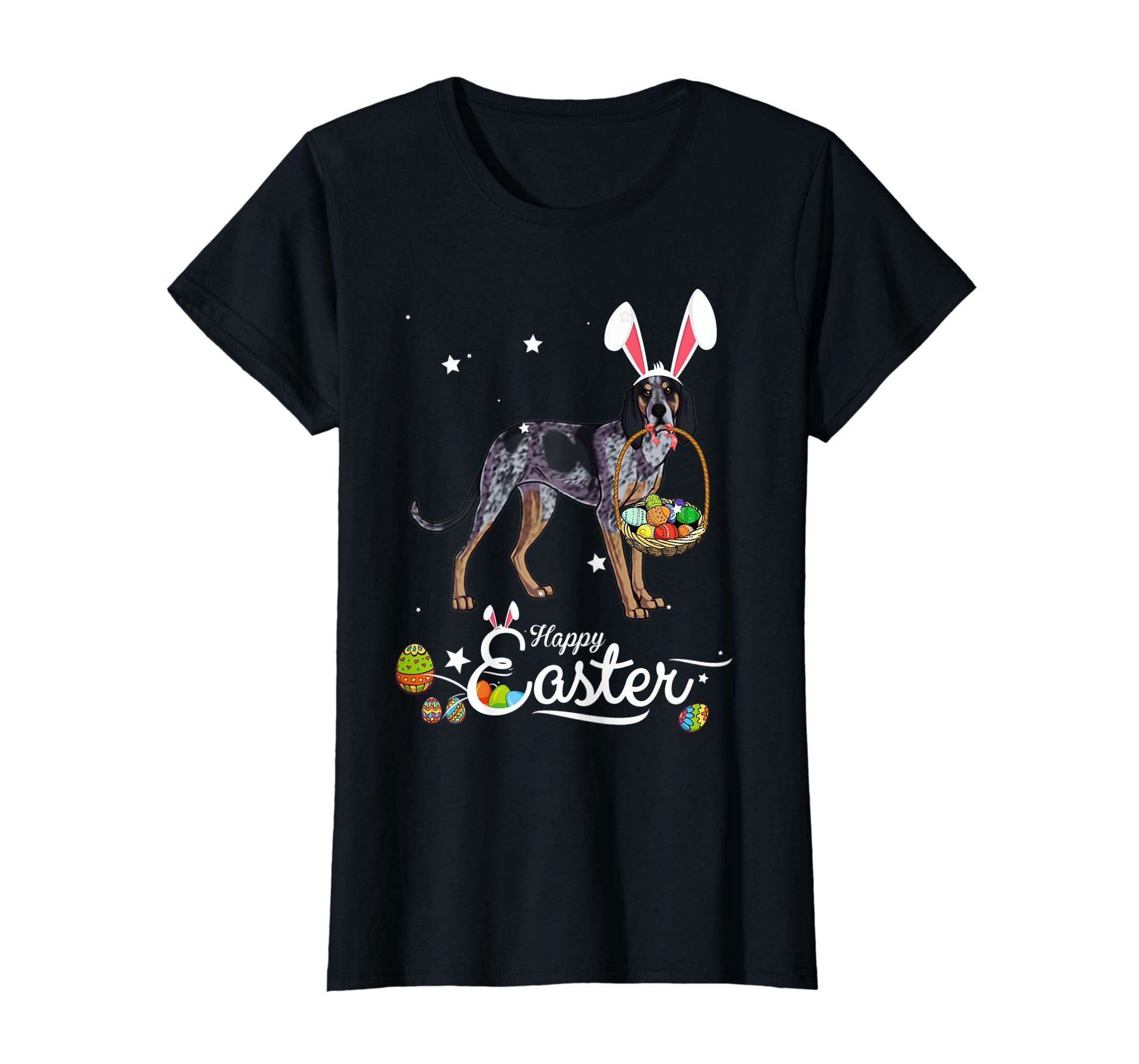 Bluetick Coonhound Dog With Bunny Hat Easter Costume T Shirt