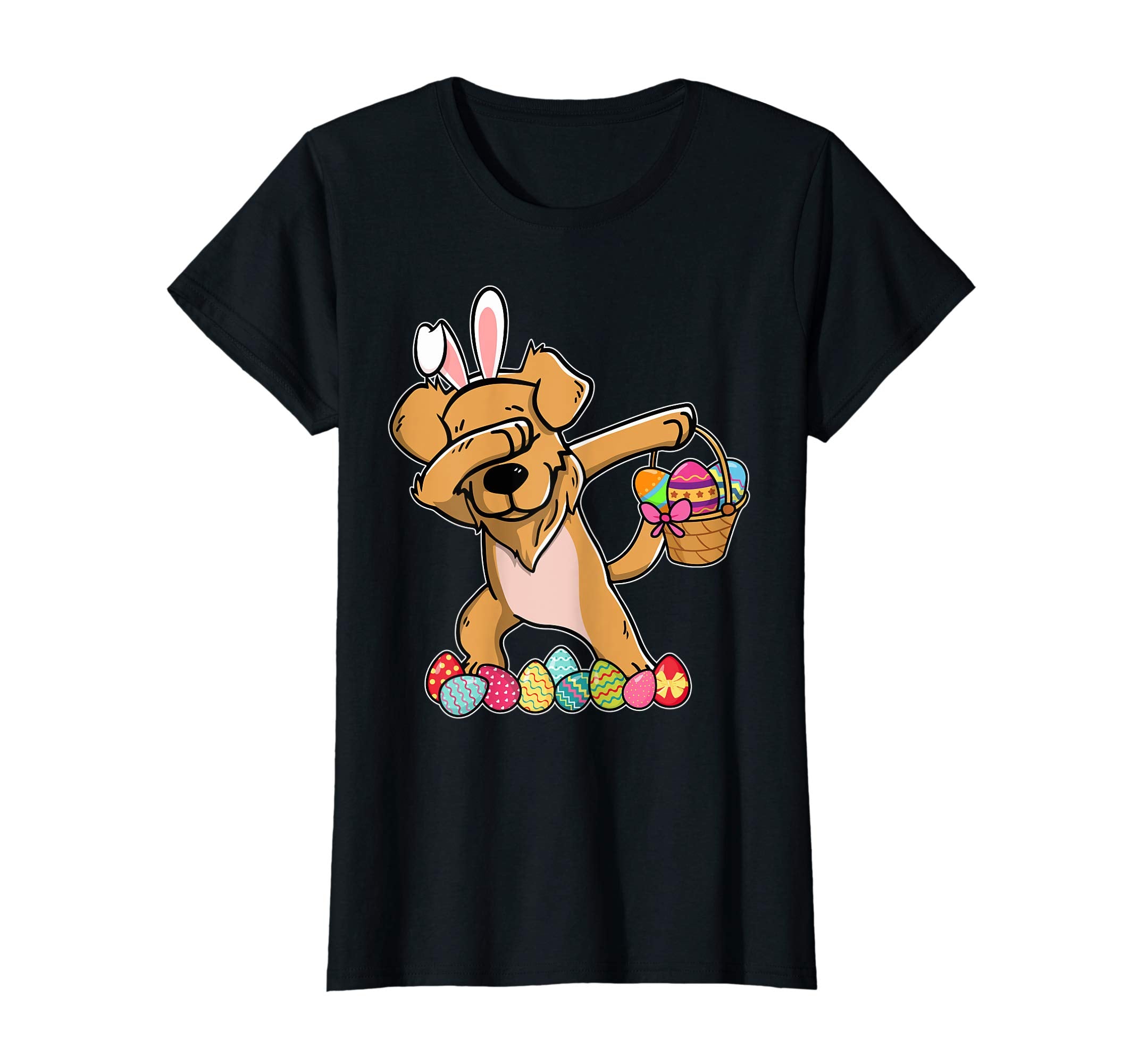 Golden Retriever Dab Dabbing Easter Bunny Egg Basket T-Shirt