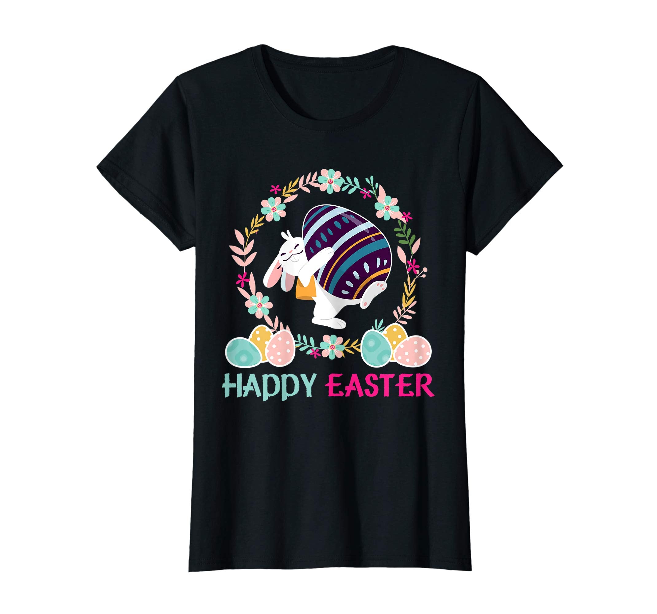 Happy Easter T-Shirt With Bunnies Eggs