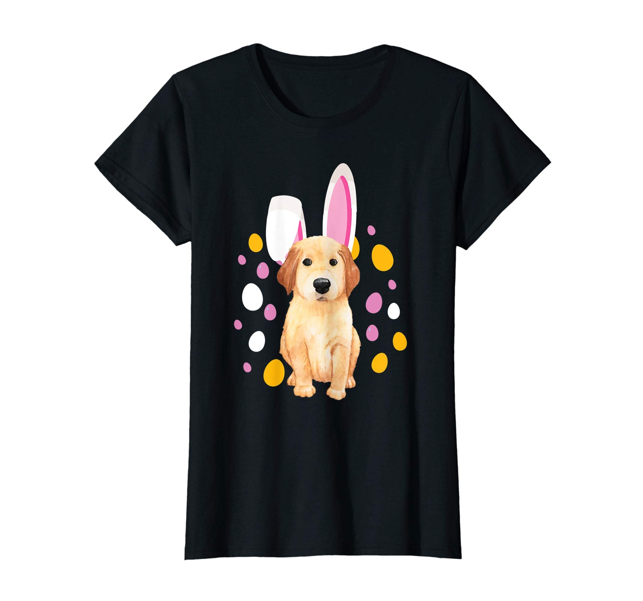 Golden Retriever Bunny Hat Rabbit Easter Eggs Shirt