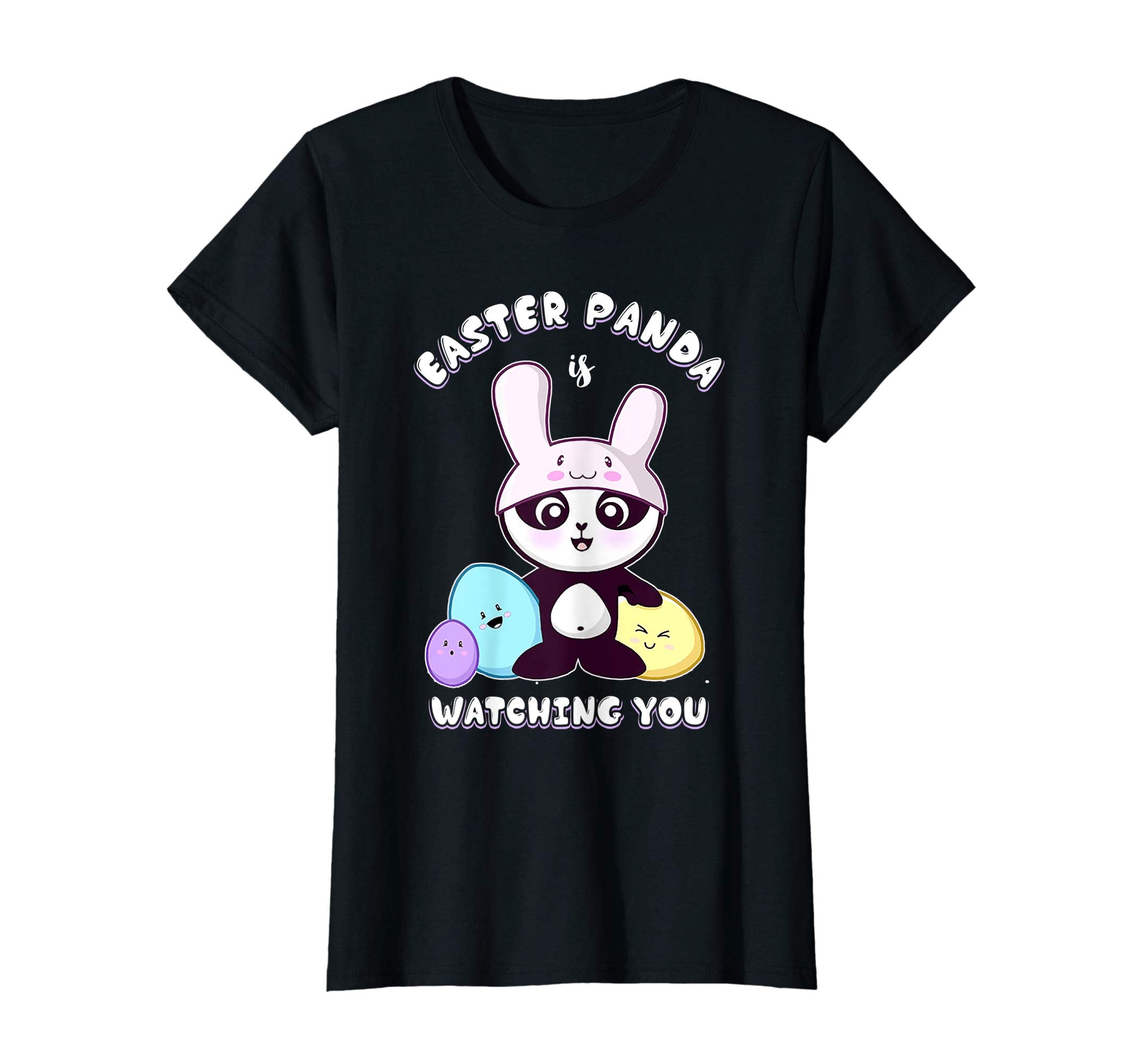 Easter Panda Is Watching You Stars Easter Eggs Funny T Shirt