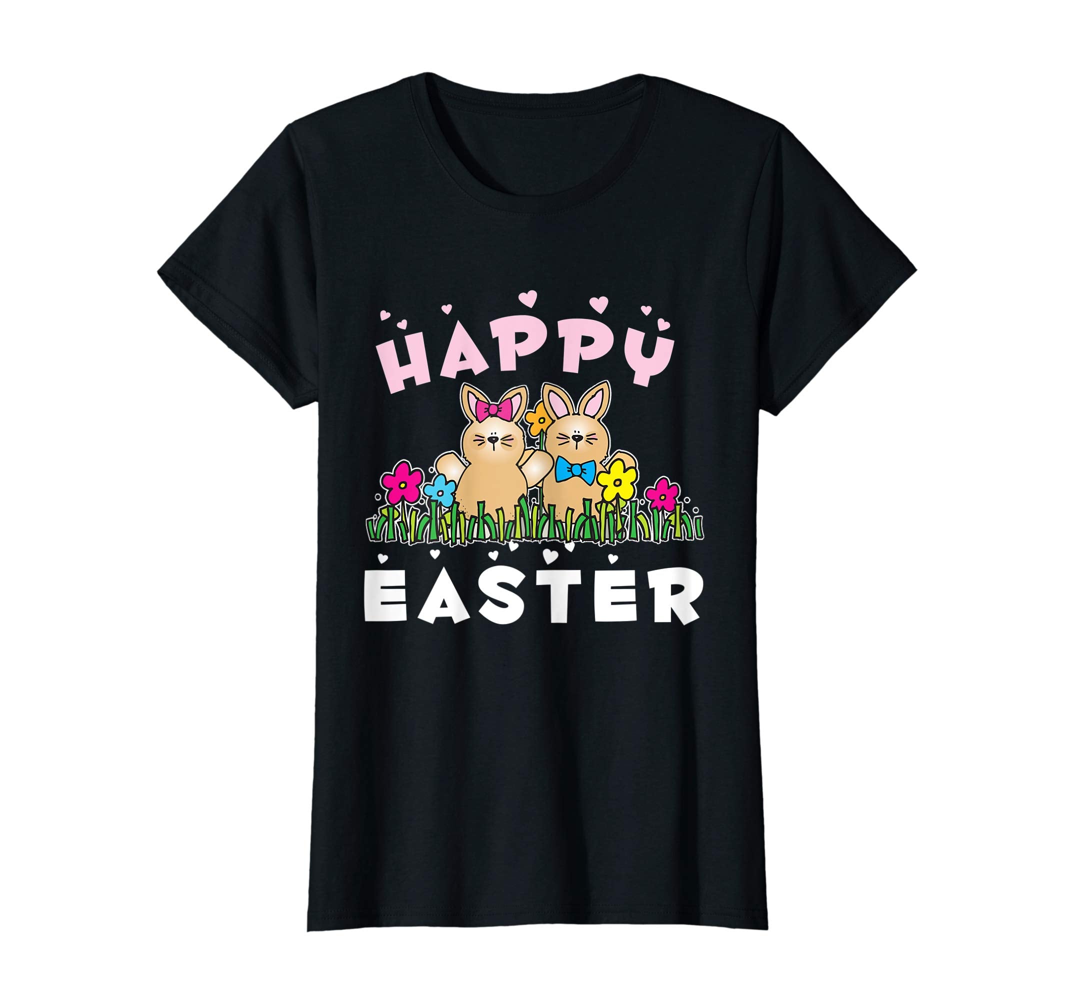 Happy Easter Bunny Tee shirt with Easter Eggs Tee