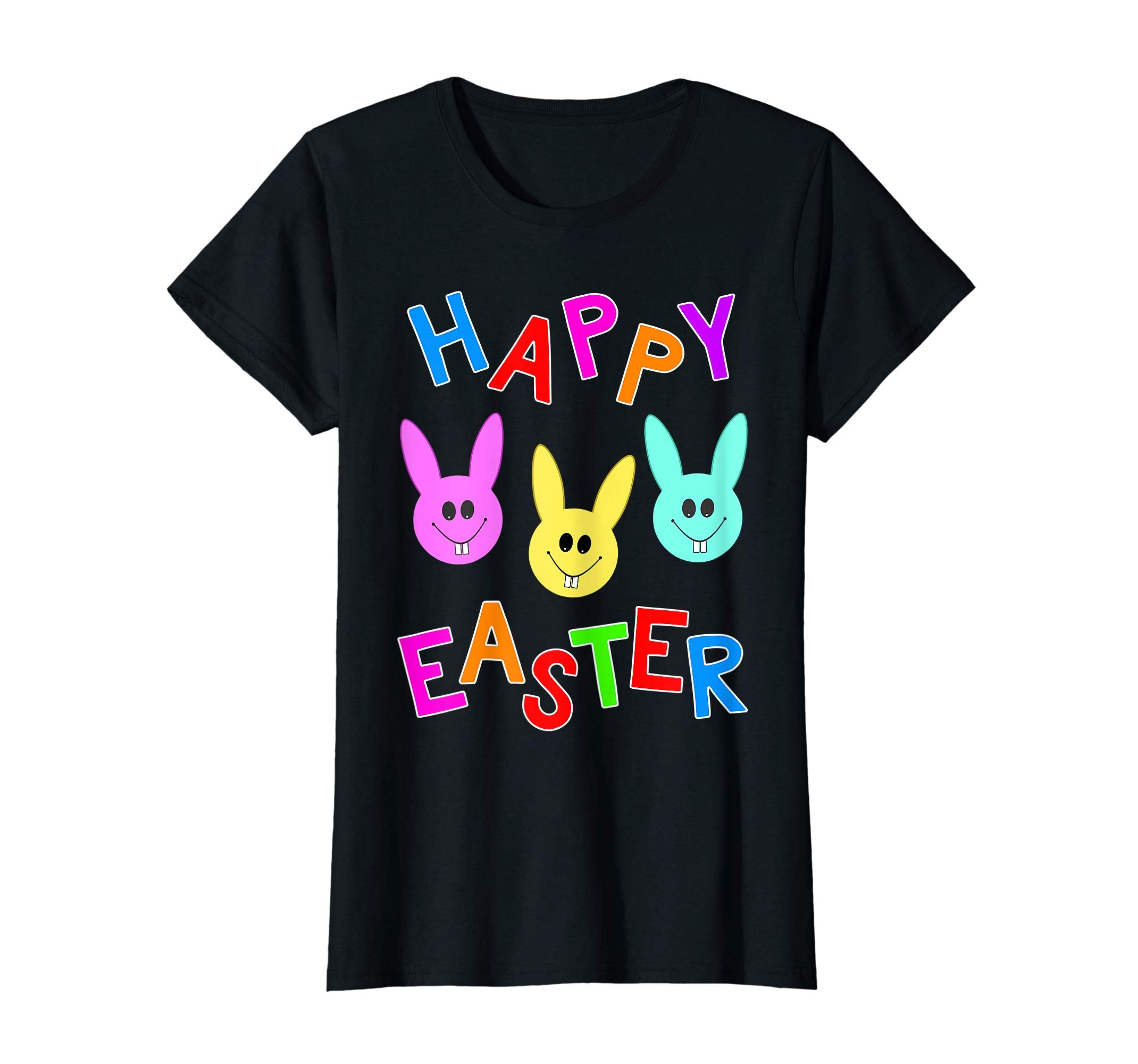 Happy Easter T shirt Cute Bunnies Colorful Bunny Boys Girls