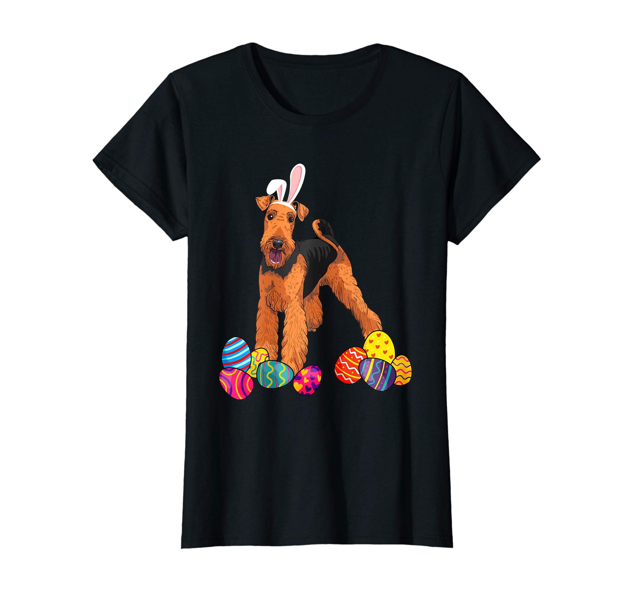 Airedale Terrier Bunny Ear With Egg Easter Easter Day Shirt