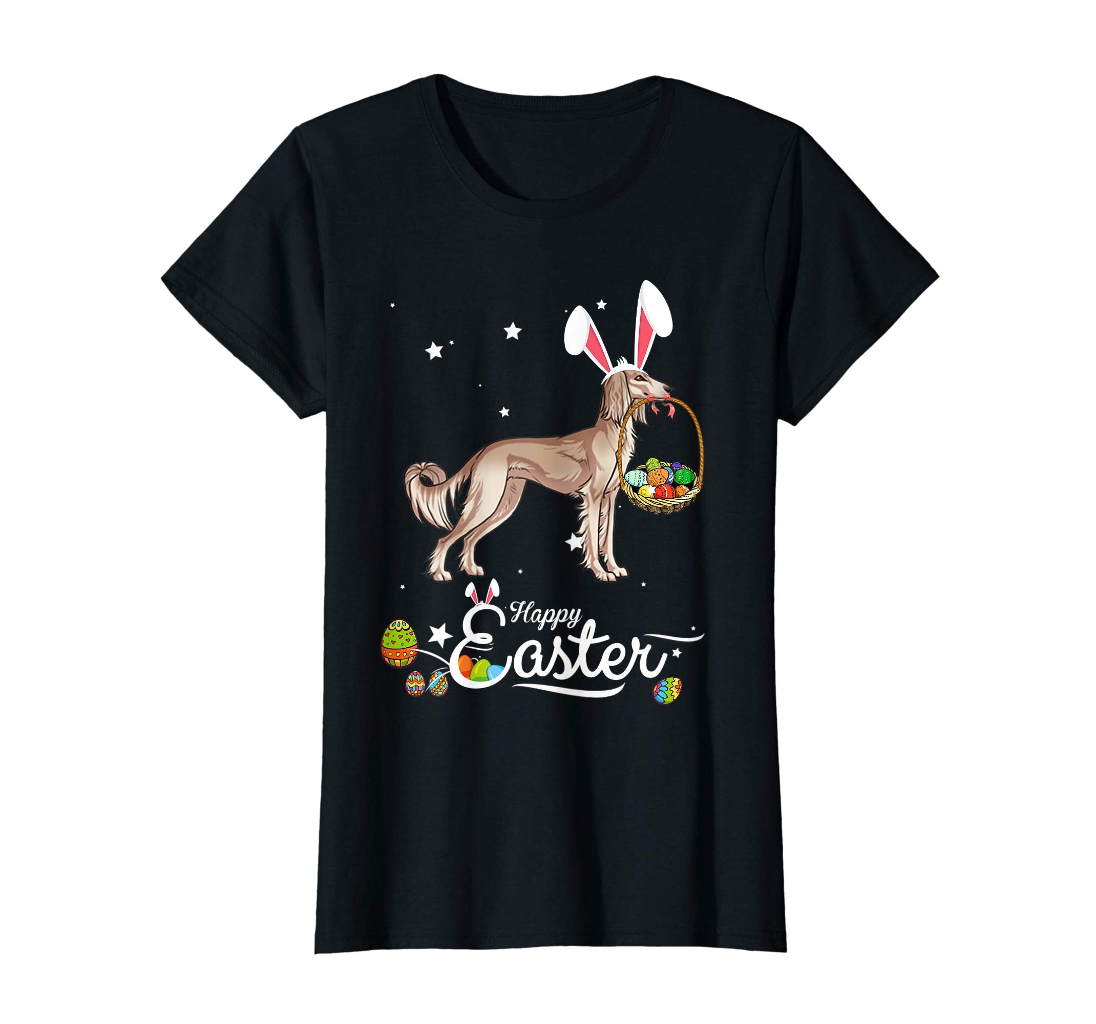 Saluki Dog With Bunny Hat Easter Costume T Shirt
