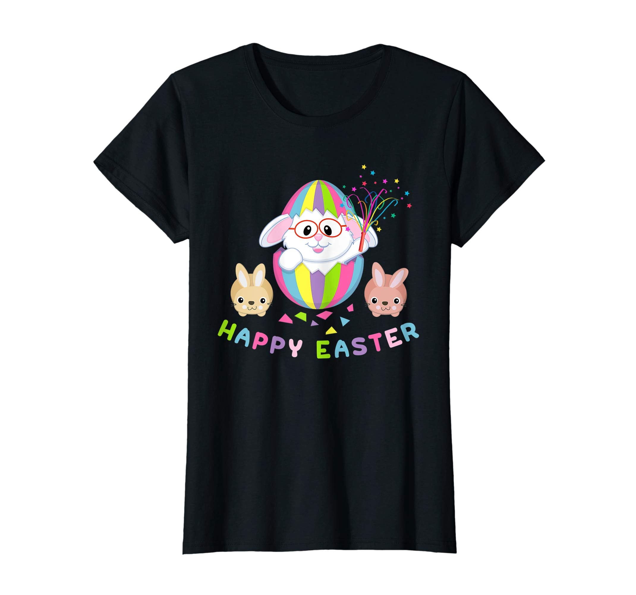 Happy Easter Bunny Tee shirt with Easter Eggs Tee