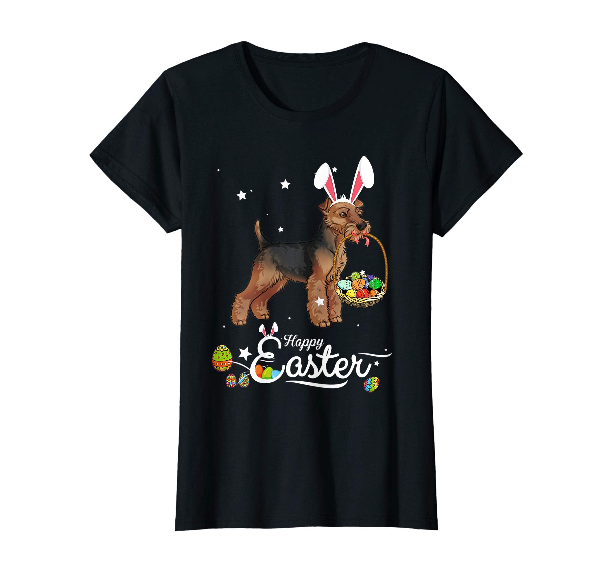 Welsh Terrier Dog With Bunny Hat Easter Costume T Shirt