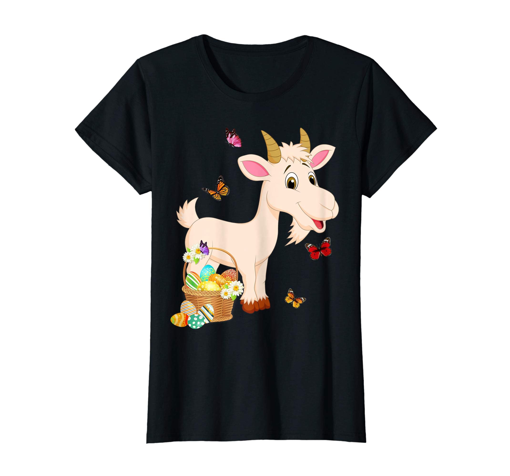 Goat Bunny Hat Rabbit Easter Eggs Shirt Happy Ea