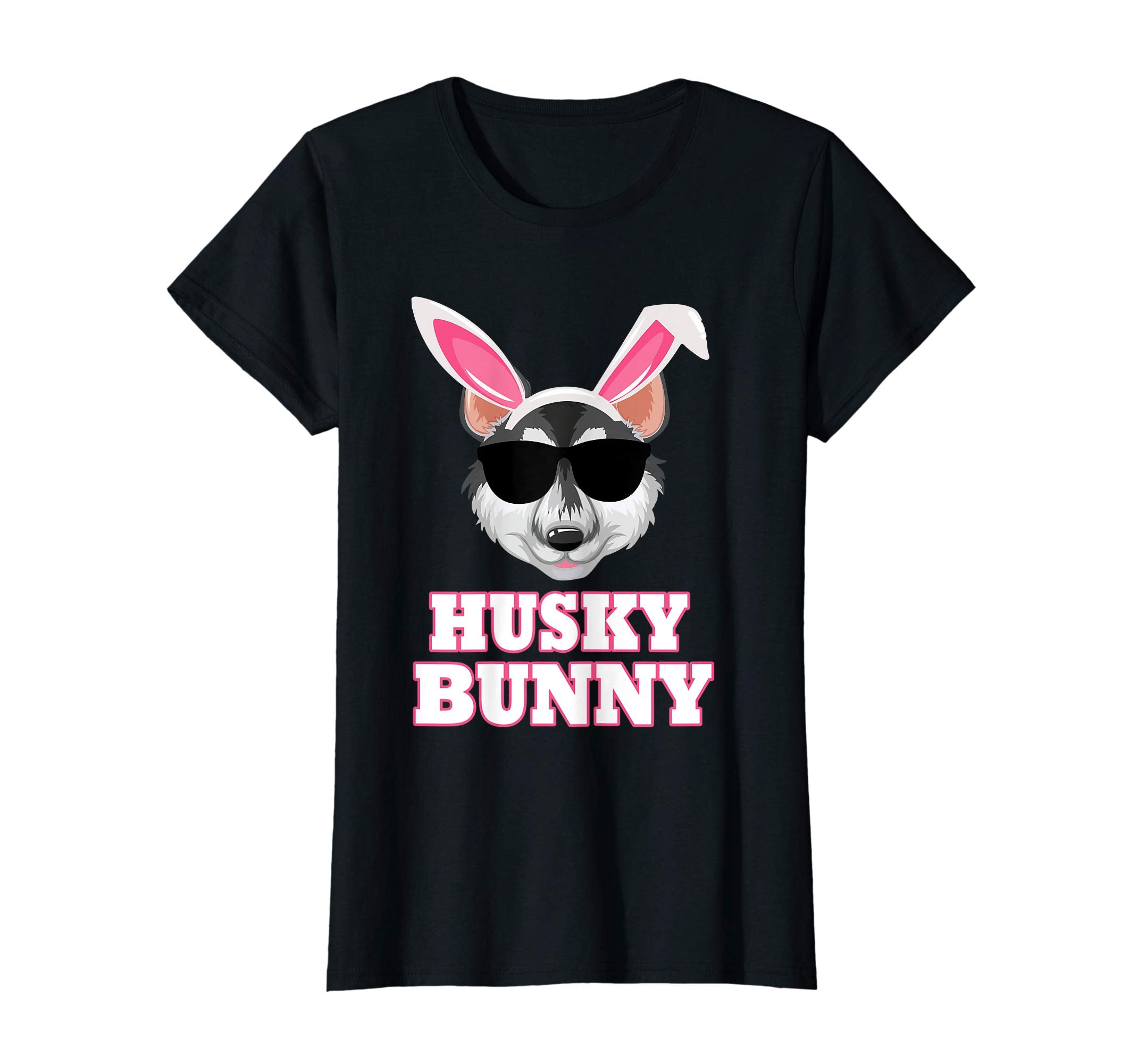 Cool Glasses Huskys Bunny Rabbit Dog Happy Easter Shirt