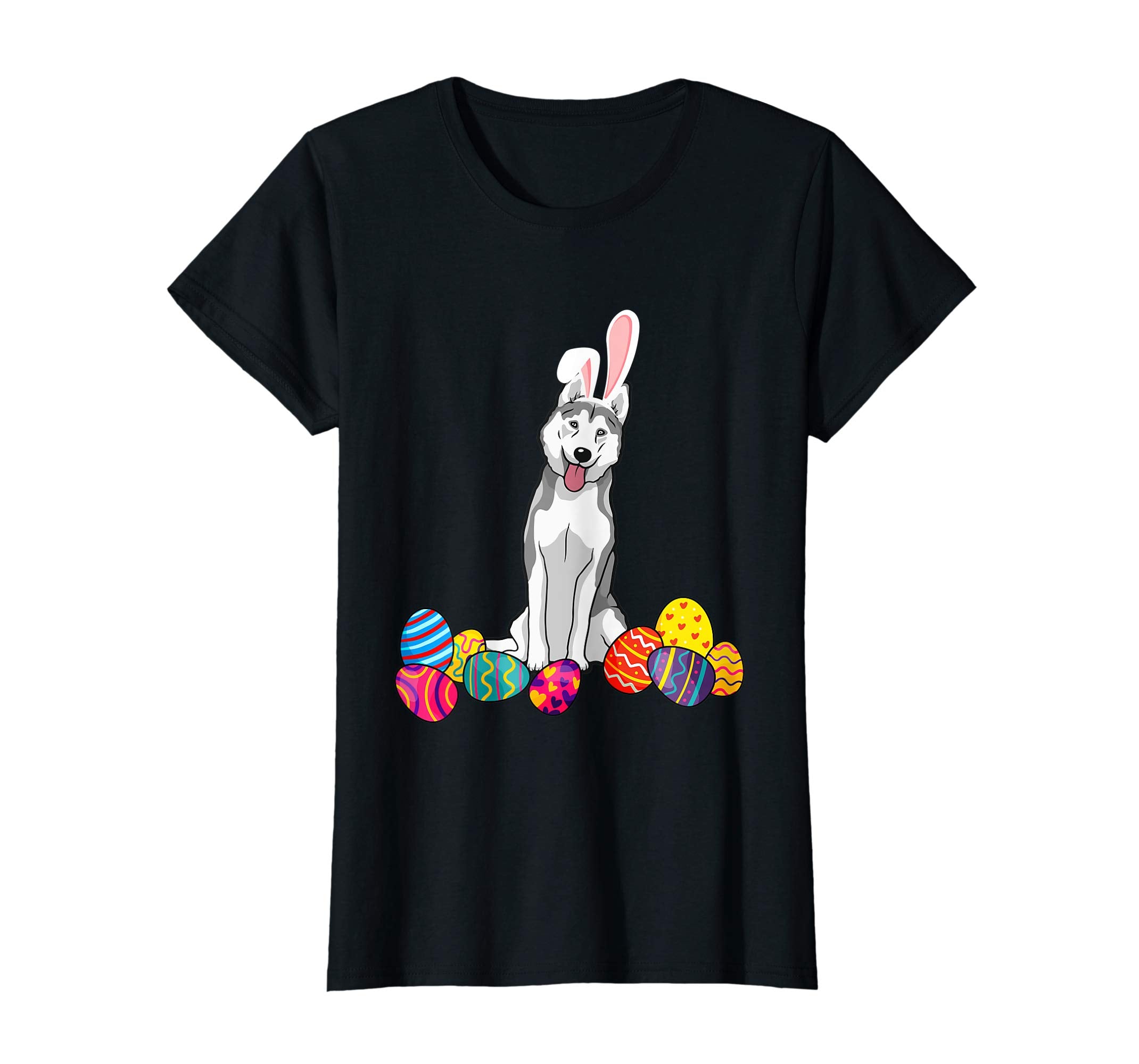 Husky Bunny Ear With Egg Easter Easter Day Shirt