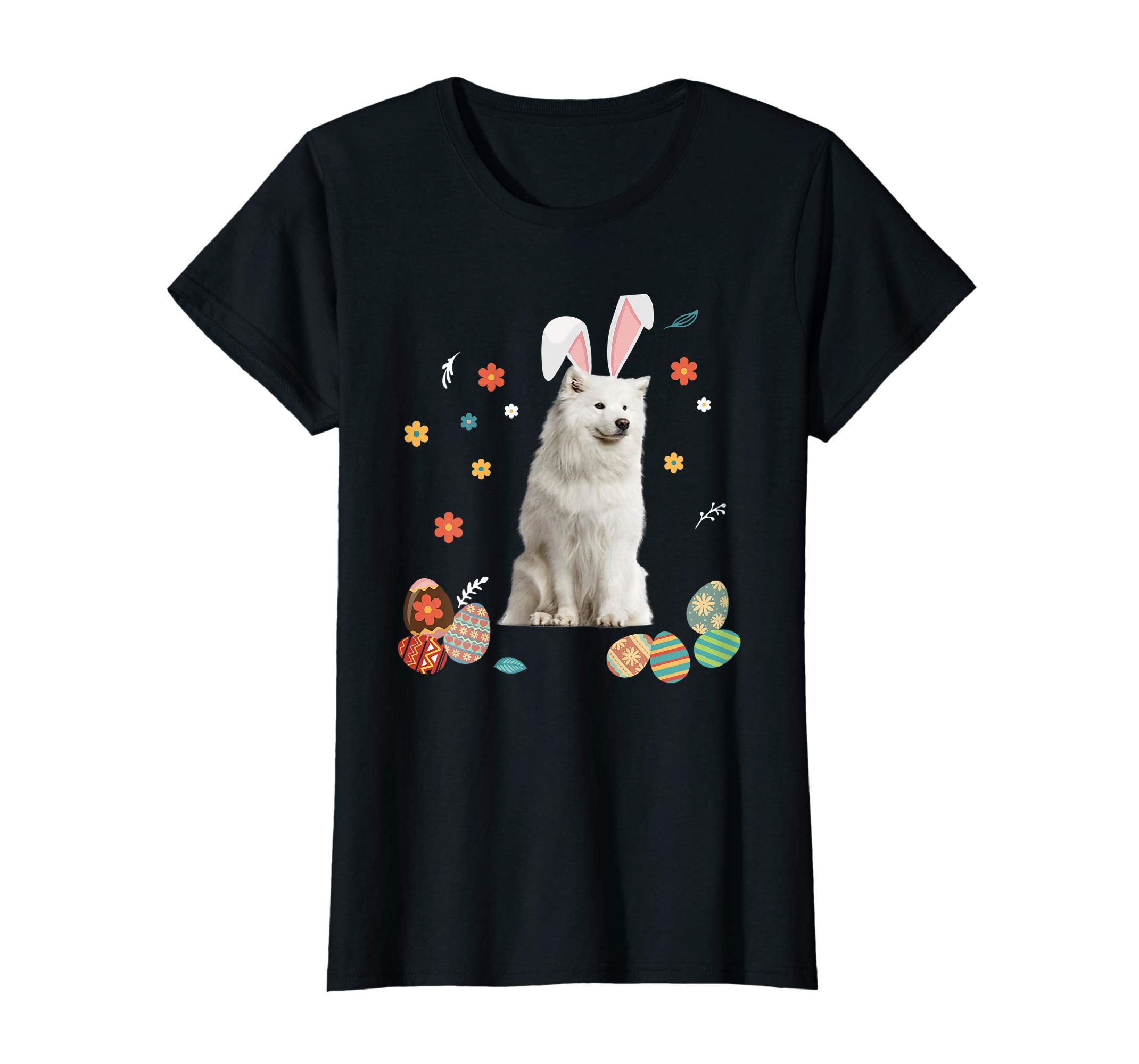 Samoyed Bunny Rabbit Happy Easter Day T-Shirt