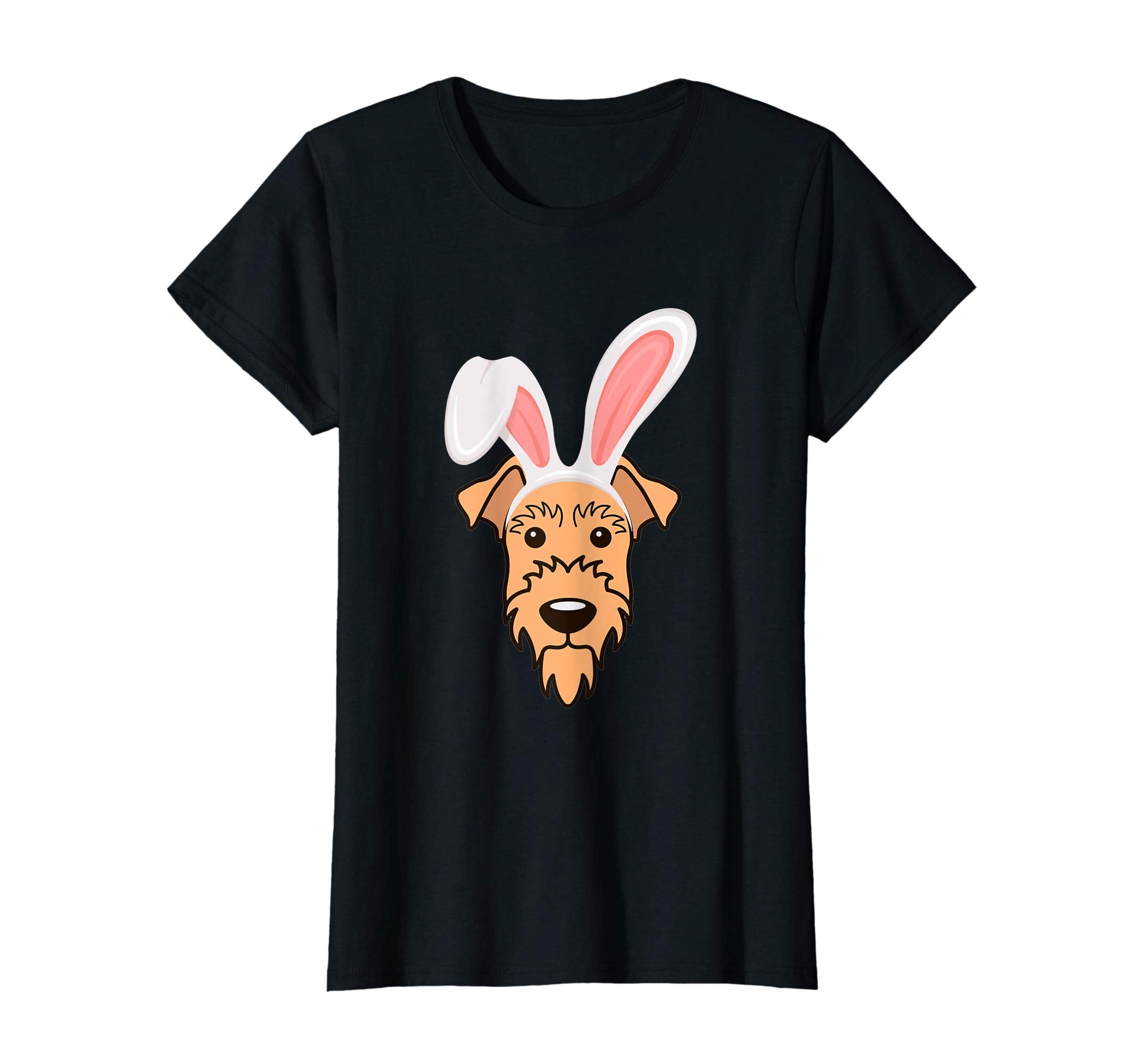 Airedale Terrier Dressed As Easter Bunny Rabbit Ears T-Shirt