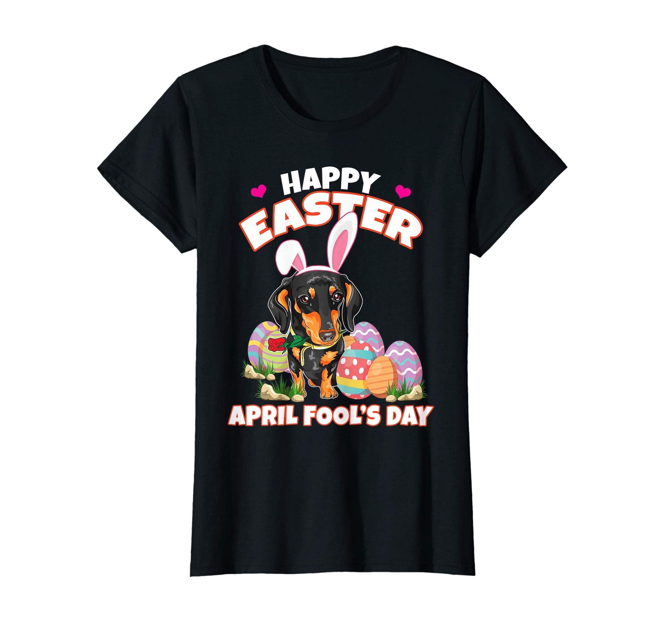 Happy Easter April Fool's Day Funny Dachshund T Shirt