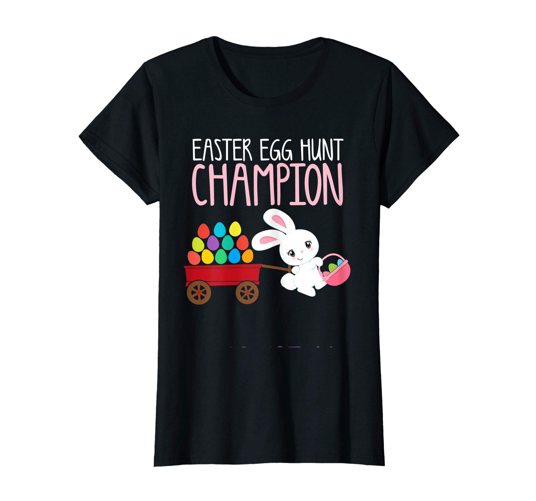 EASTER EGG HUNT CHAMPION Bunny T-Shirt Girls Kids Toddlers