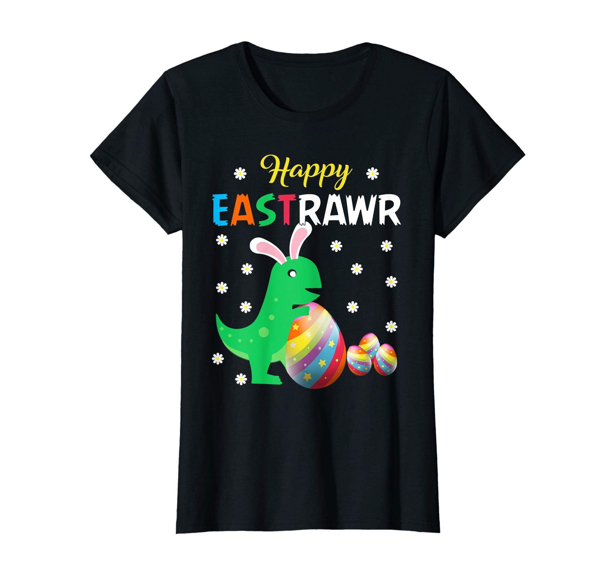 Happy Eastrawr T Rex Dinosaur Easter Bunny Egg Shirt Kids