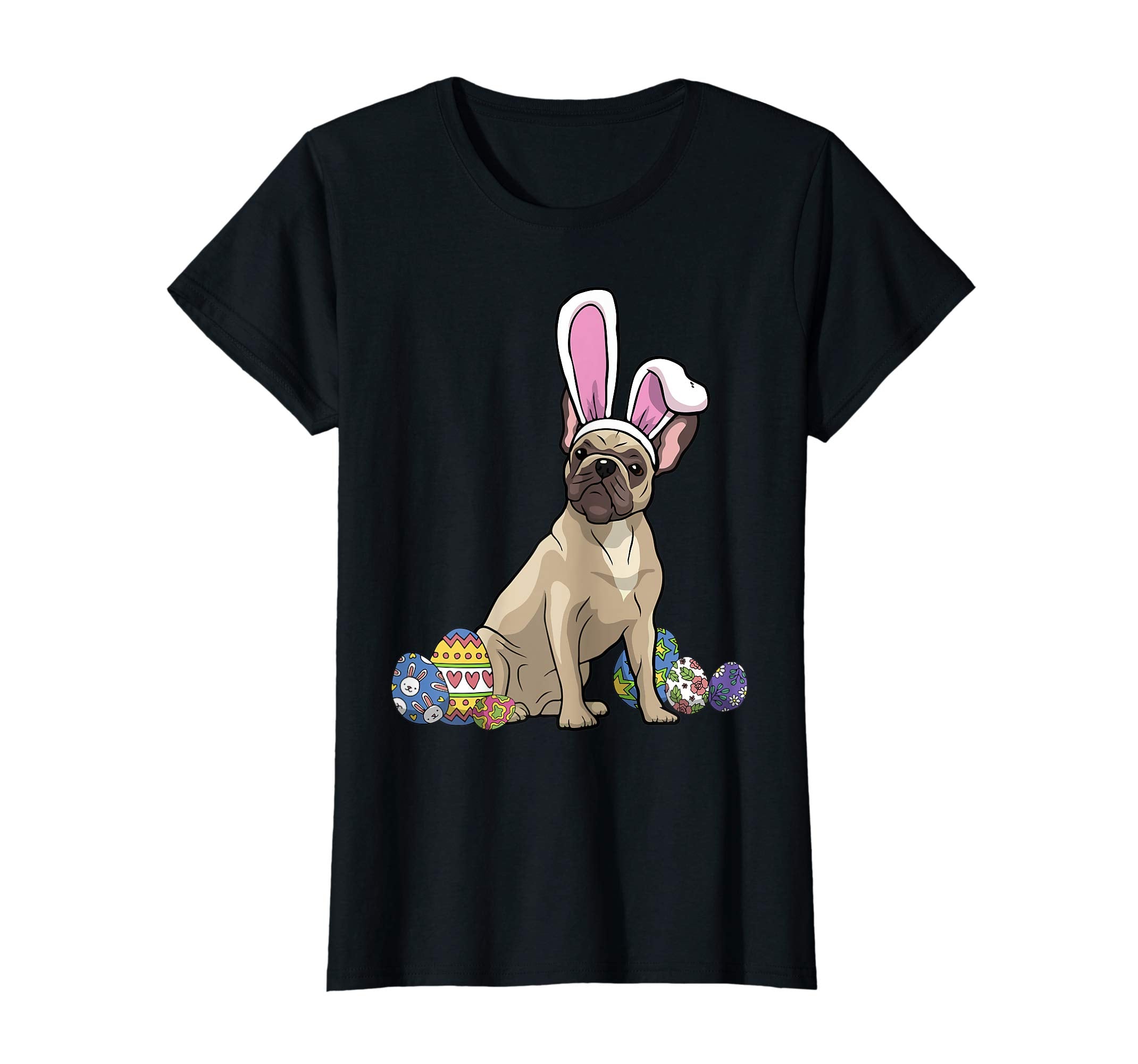 French Bulldog Dressed As Easter Bunny Rabbit Ears T-Shirt