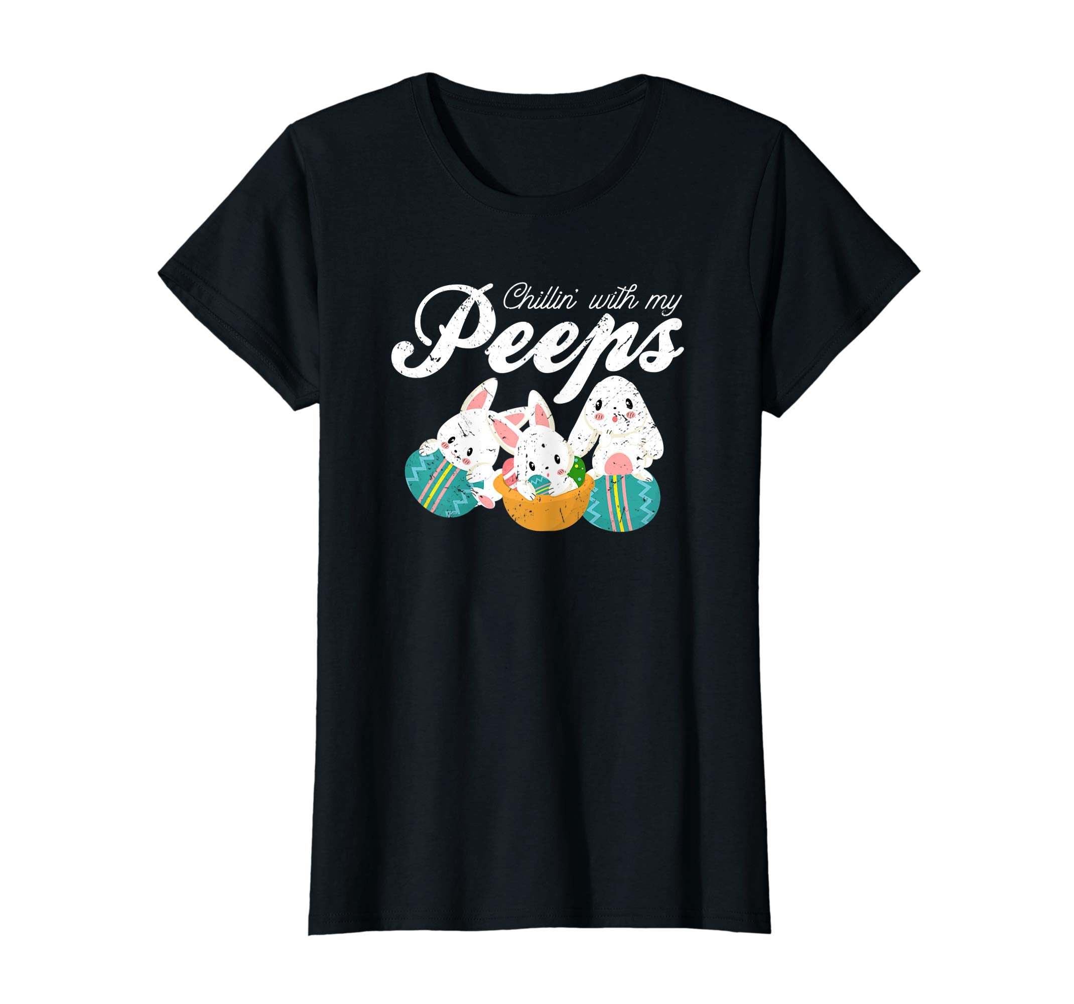 Chillin' With My Peeps Easter Bunny Christian T-Shirt