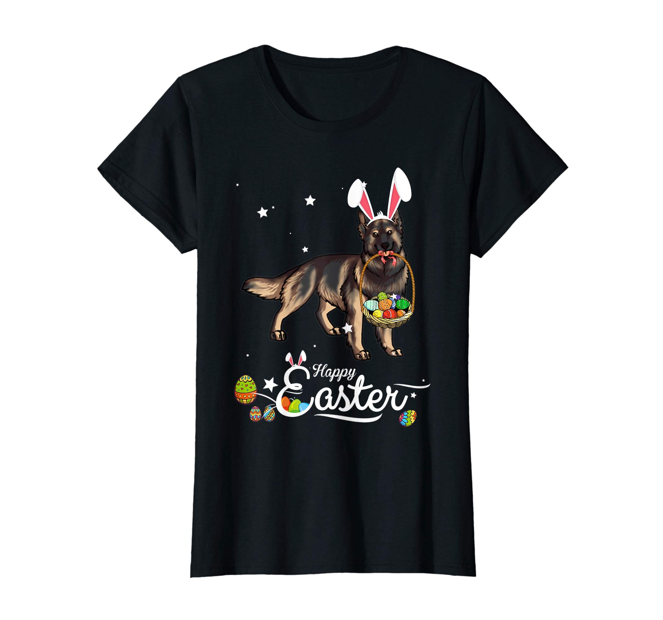 Shiloh Shepherd Dog With Bunny Hat Easter Costume T Shirt