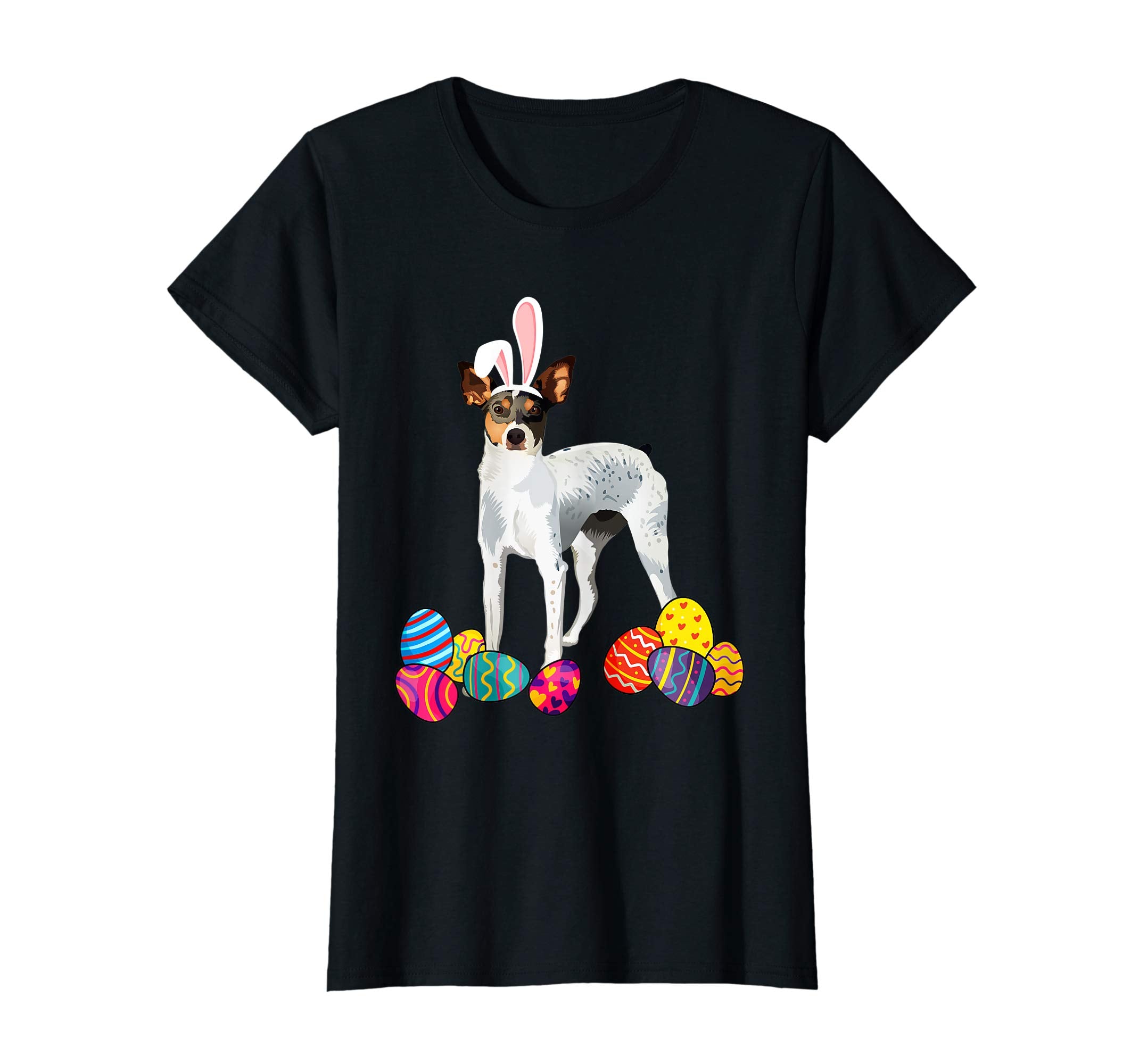 Rat Terrierz Bunny Ear With Egg Easter Easter Day Shirt