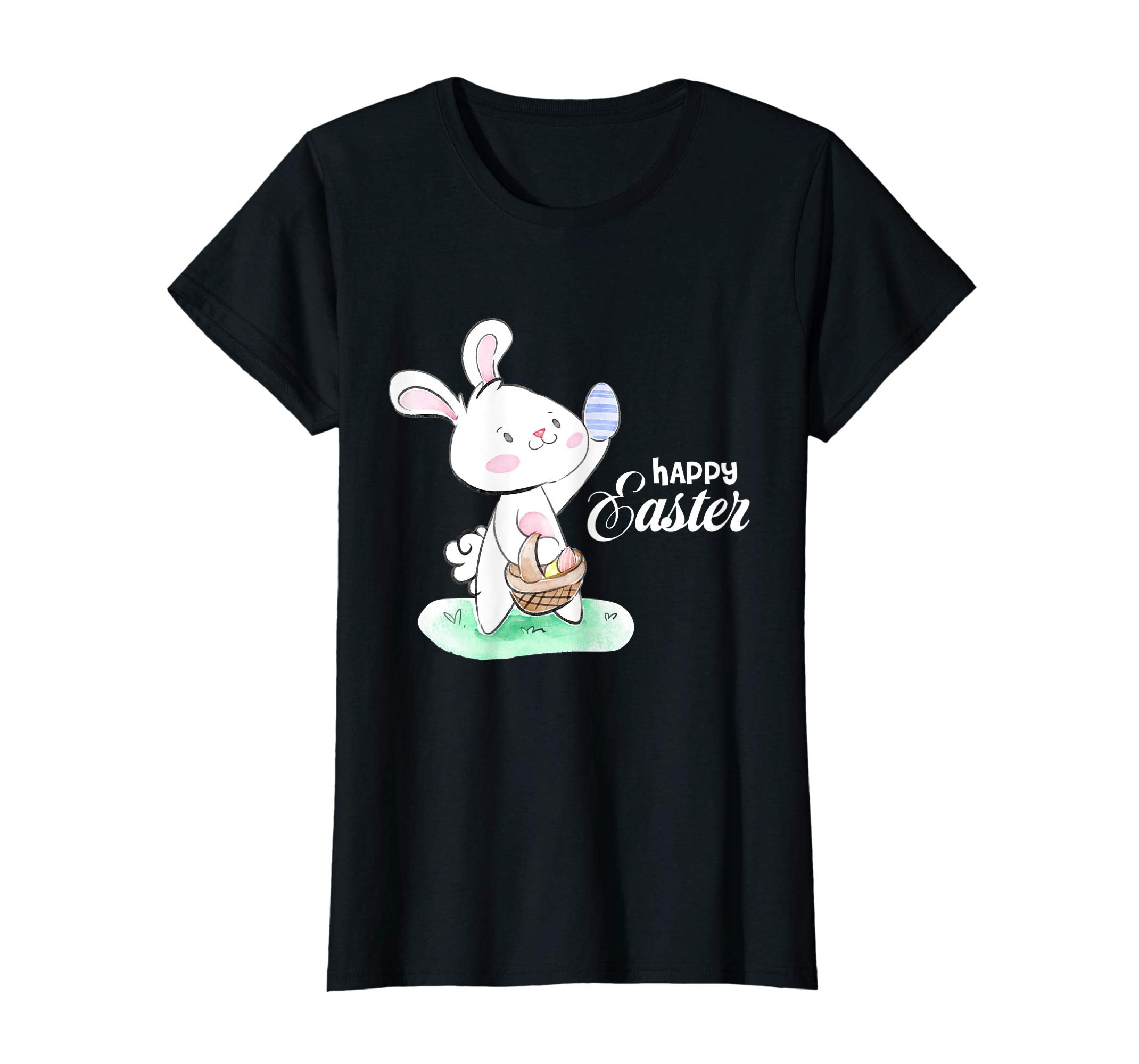 Happy Easter Real Bunny T Shirt Colorful Egg Hunt