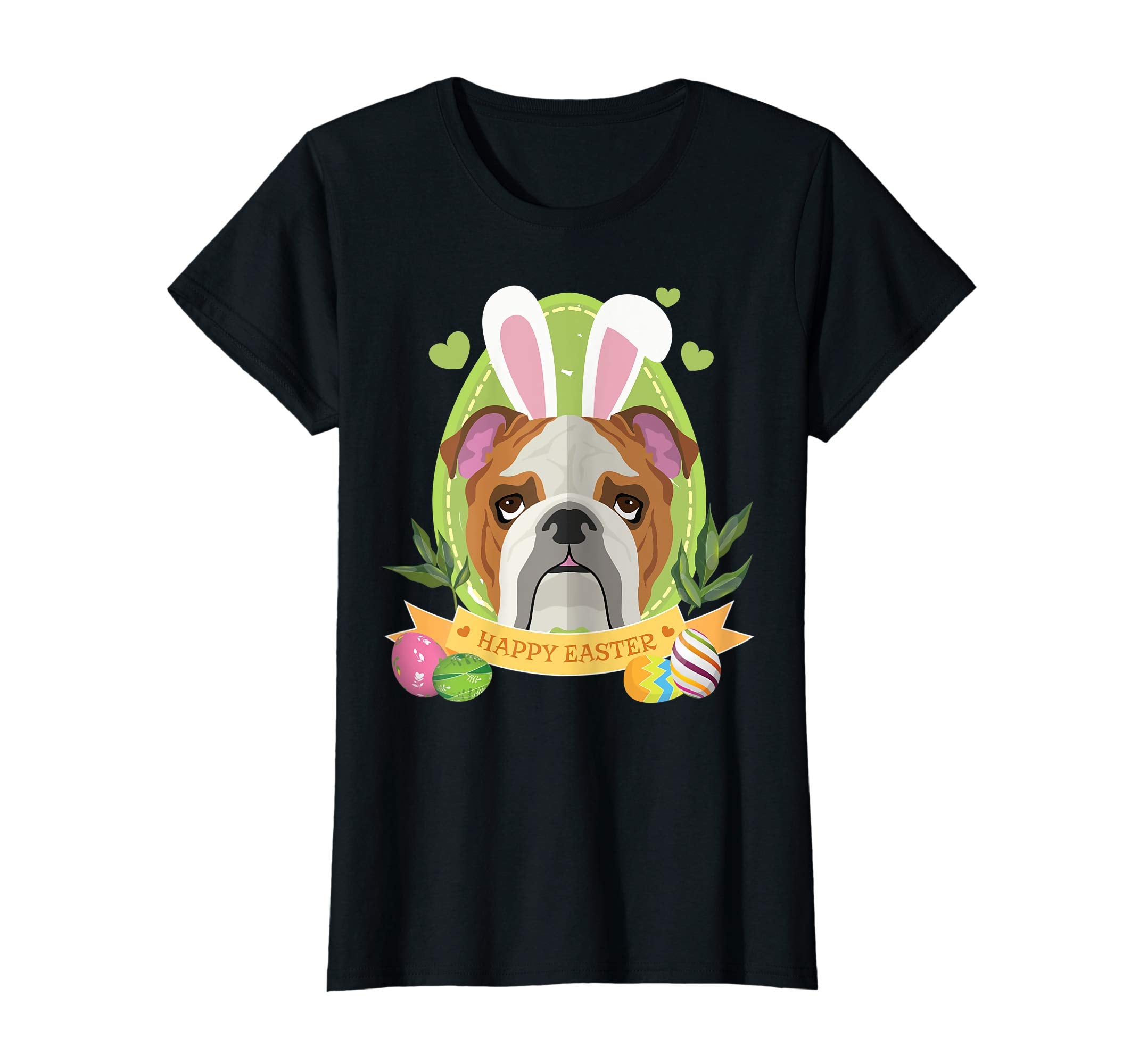 Bunny Bulldog Dog Easter Day Lovers T-Shirt Egg Hunting