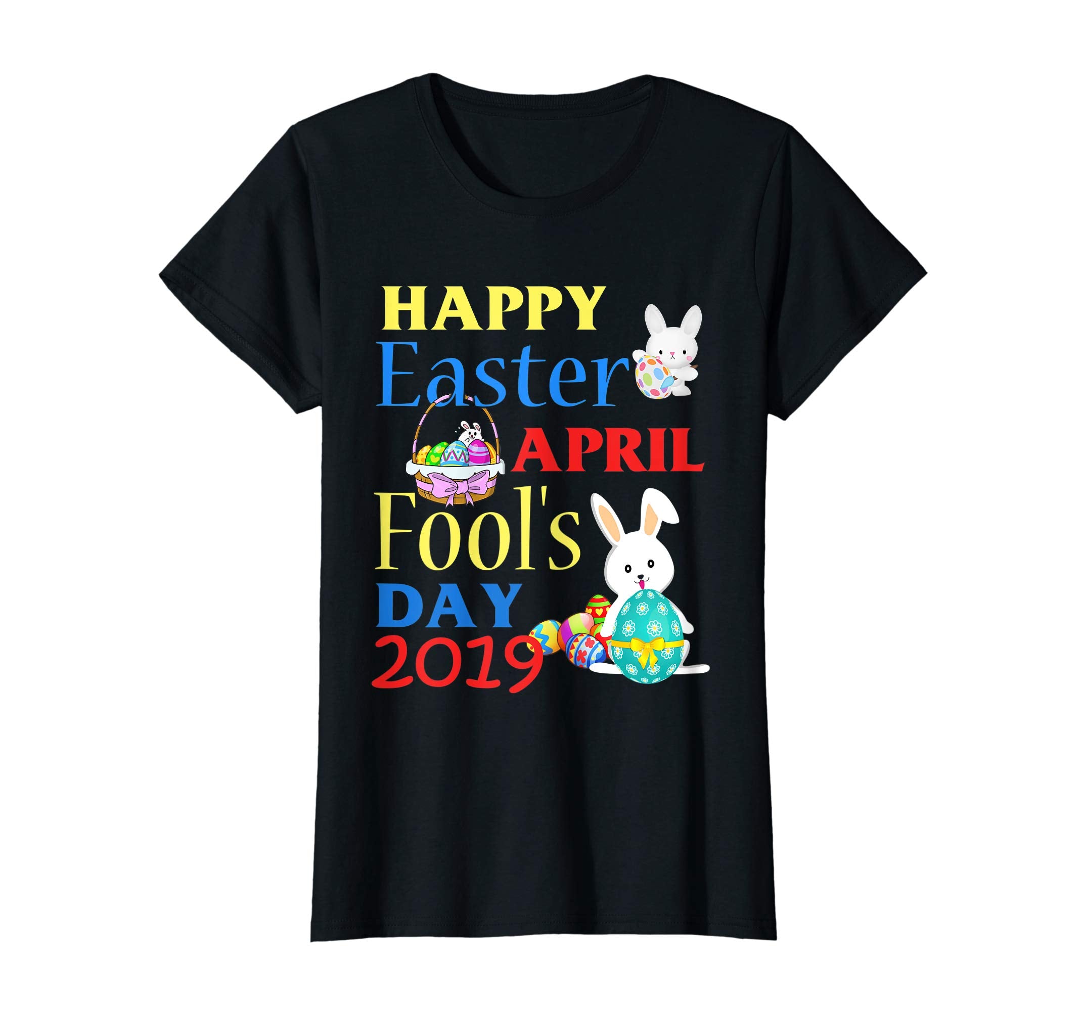 Cute Emotion Faces Happy Easter Fool's Day 2019 T-Shirt Gift