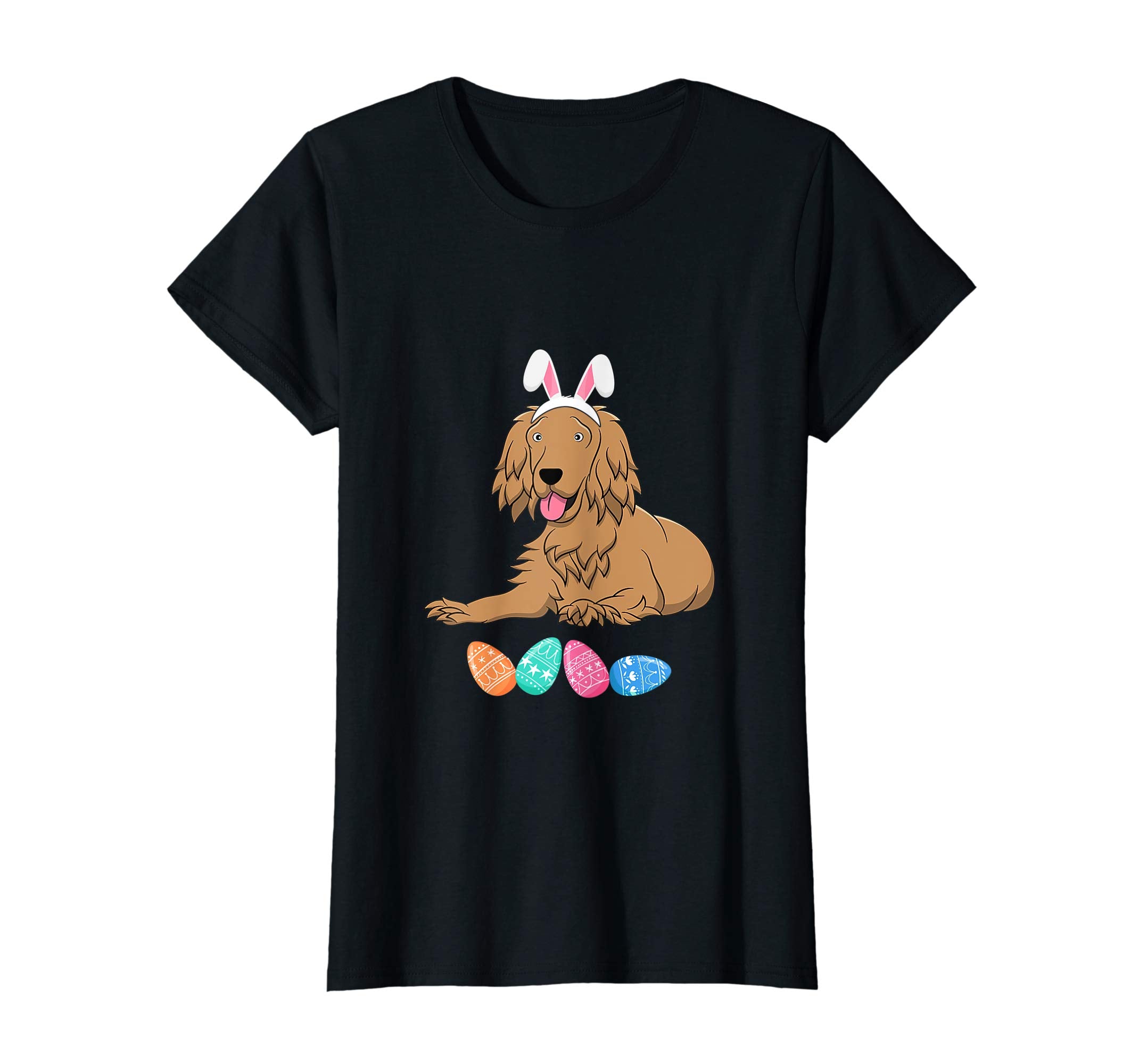 Funny Easter Cocker Spaniel With Bunny Ears And Eggs T Shirt