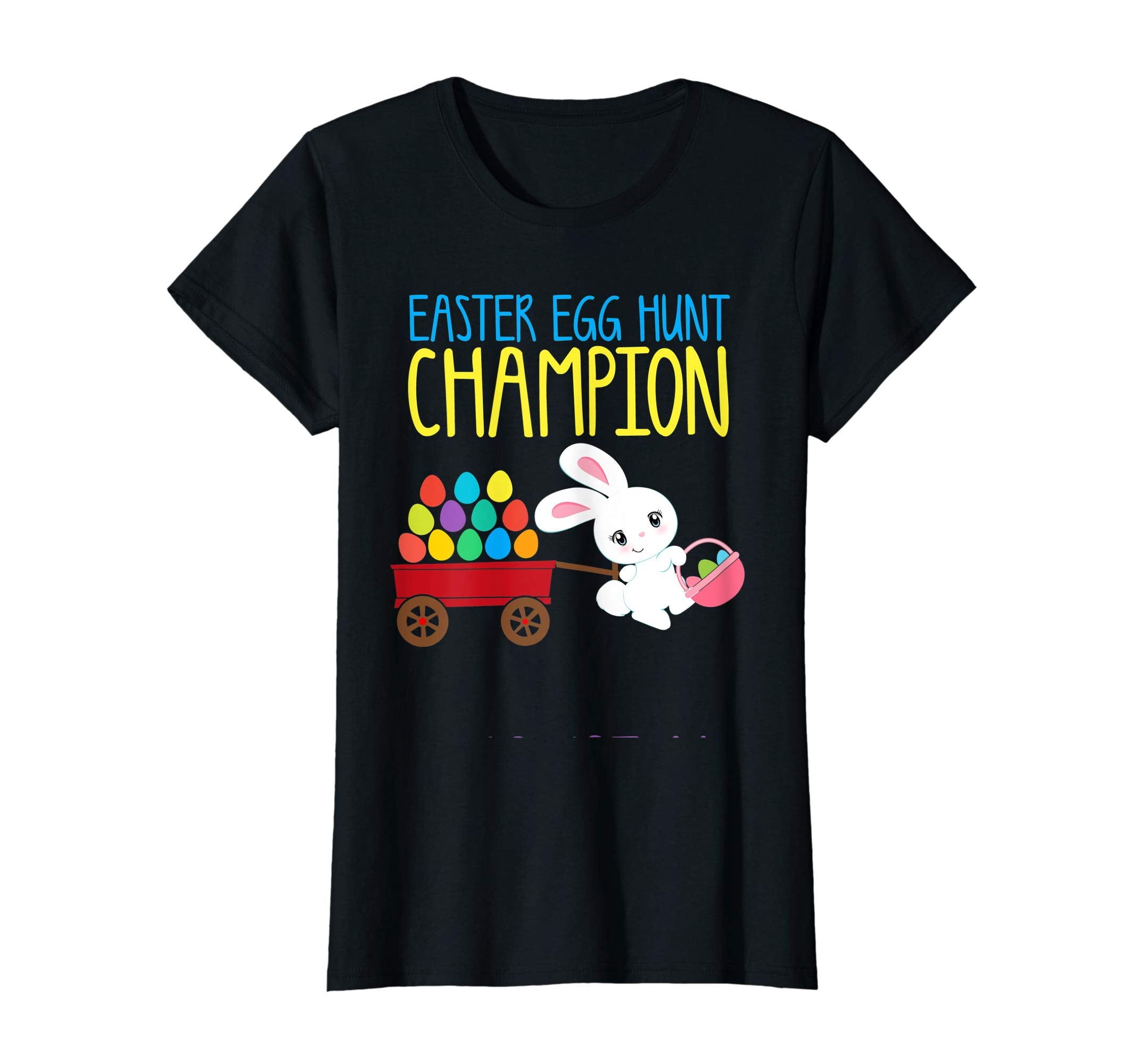 EASTER EGG HUNT CHAMPION Bunny T-Shirt Girls Kids Toddlers