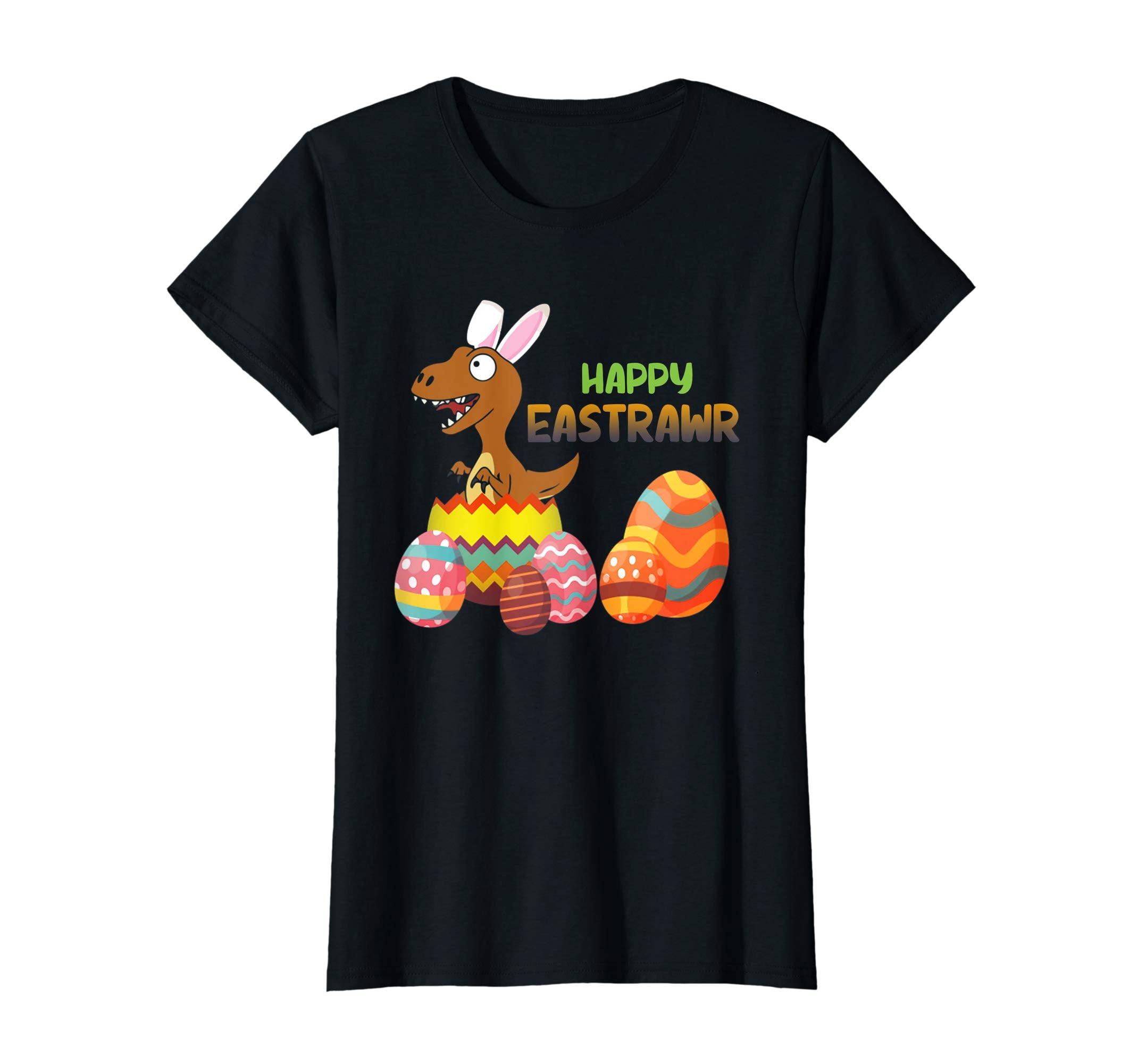 Happy Eastrawr T Rex Dinosaur Easter Bunny Egg Shirt Kids