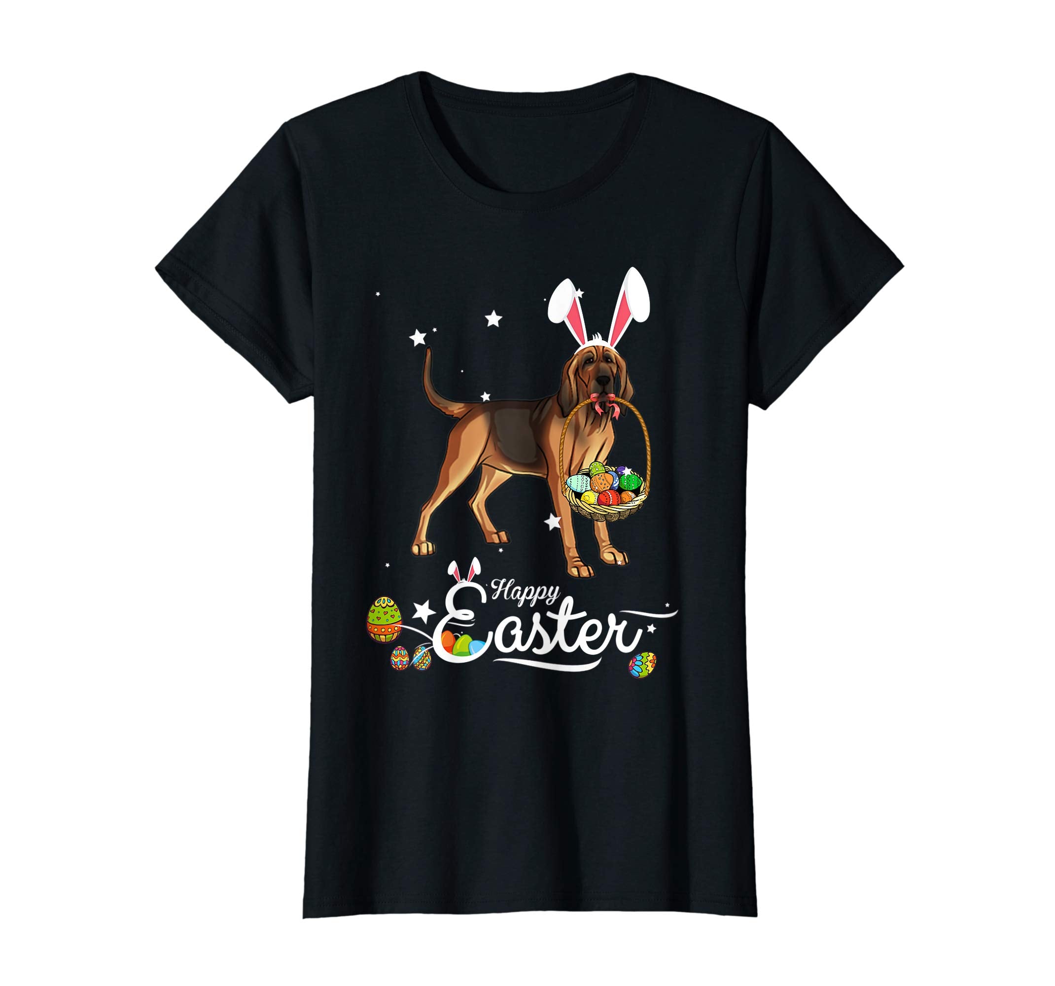 Bloodhound Dog With Bunny Hat Easter Costume T Shirt