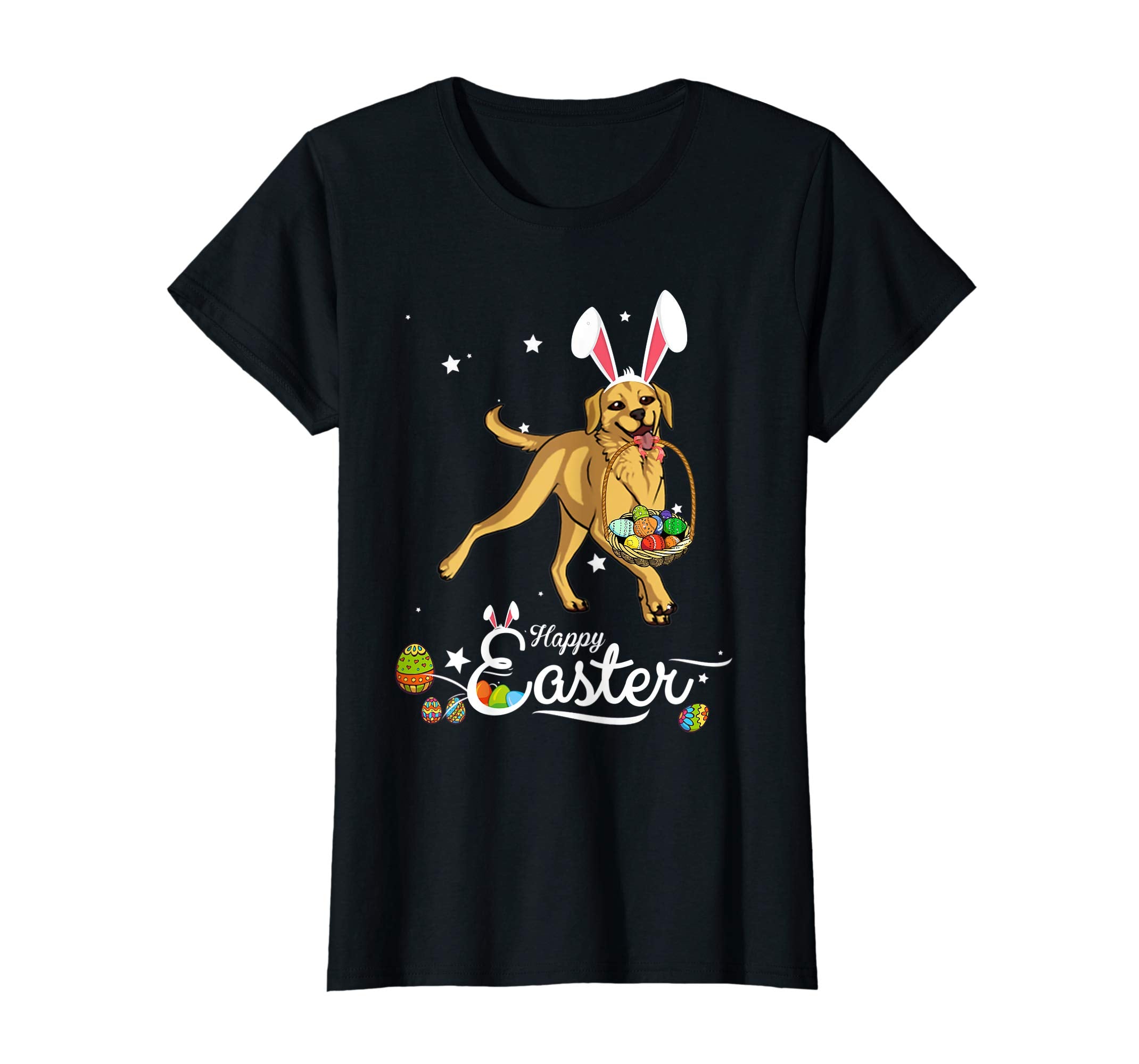 Labrador Retriever Dog With Bunny Hat Easter Costume T Shirt