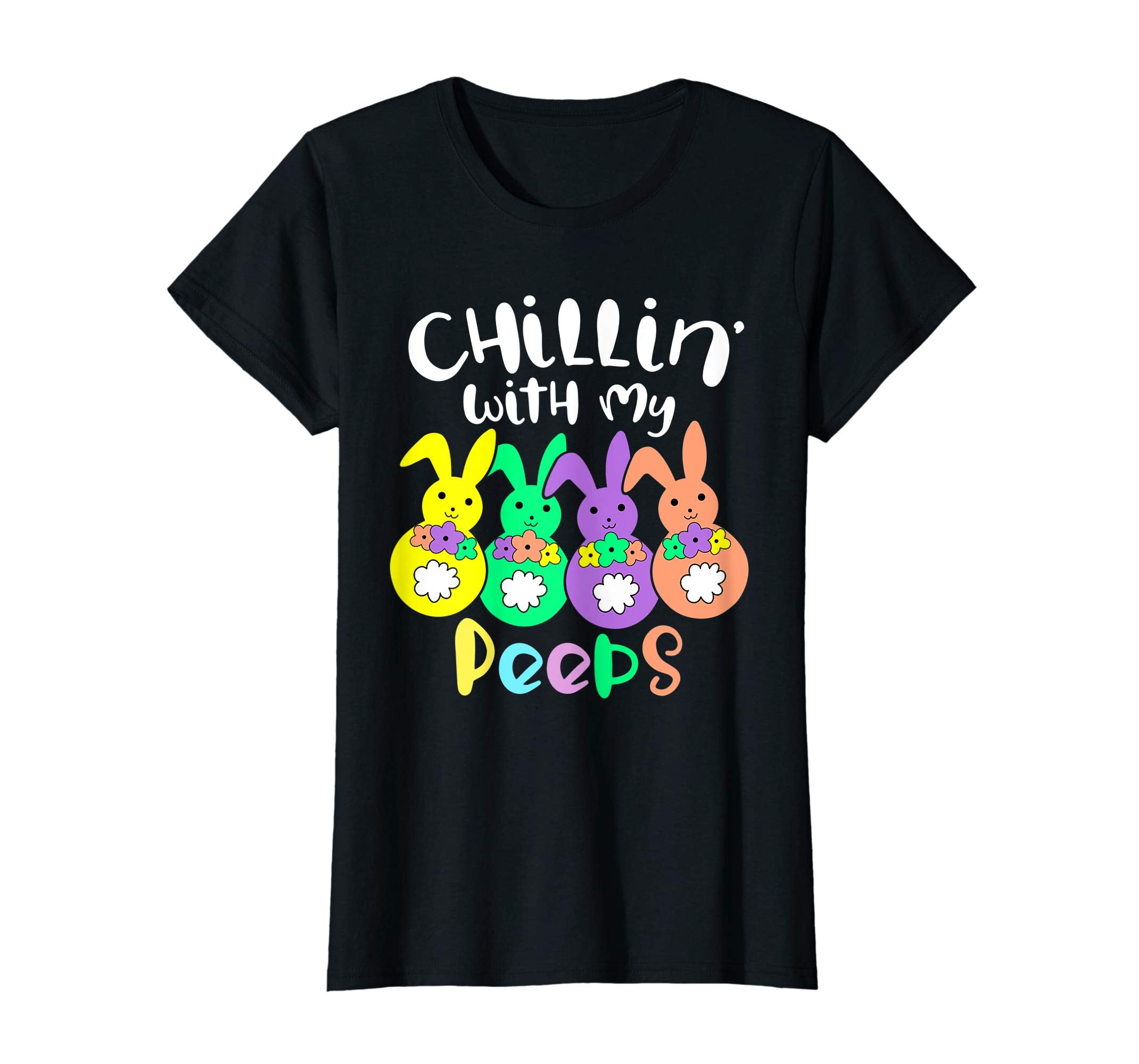 Chillin With My Peeps Happy Easter Kids Boys Girls T Shirt