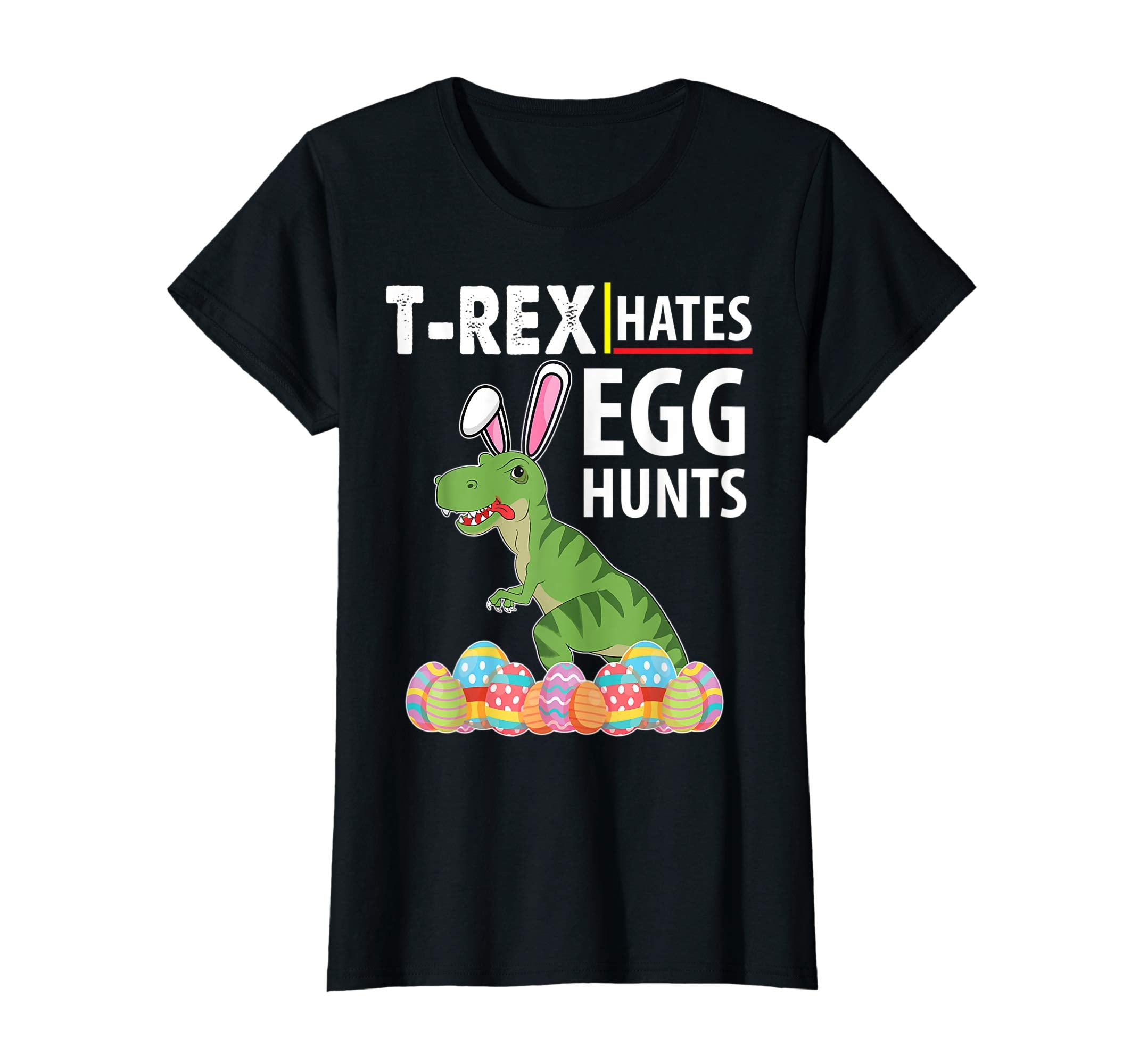 Bunny Dinosaur Trex Hates Egg Hunts Happy Easter Day Shirt