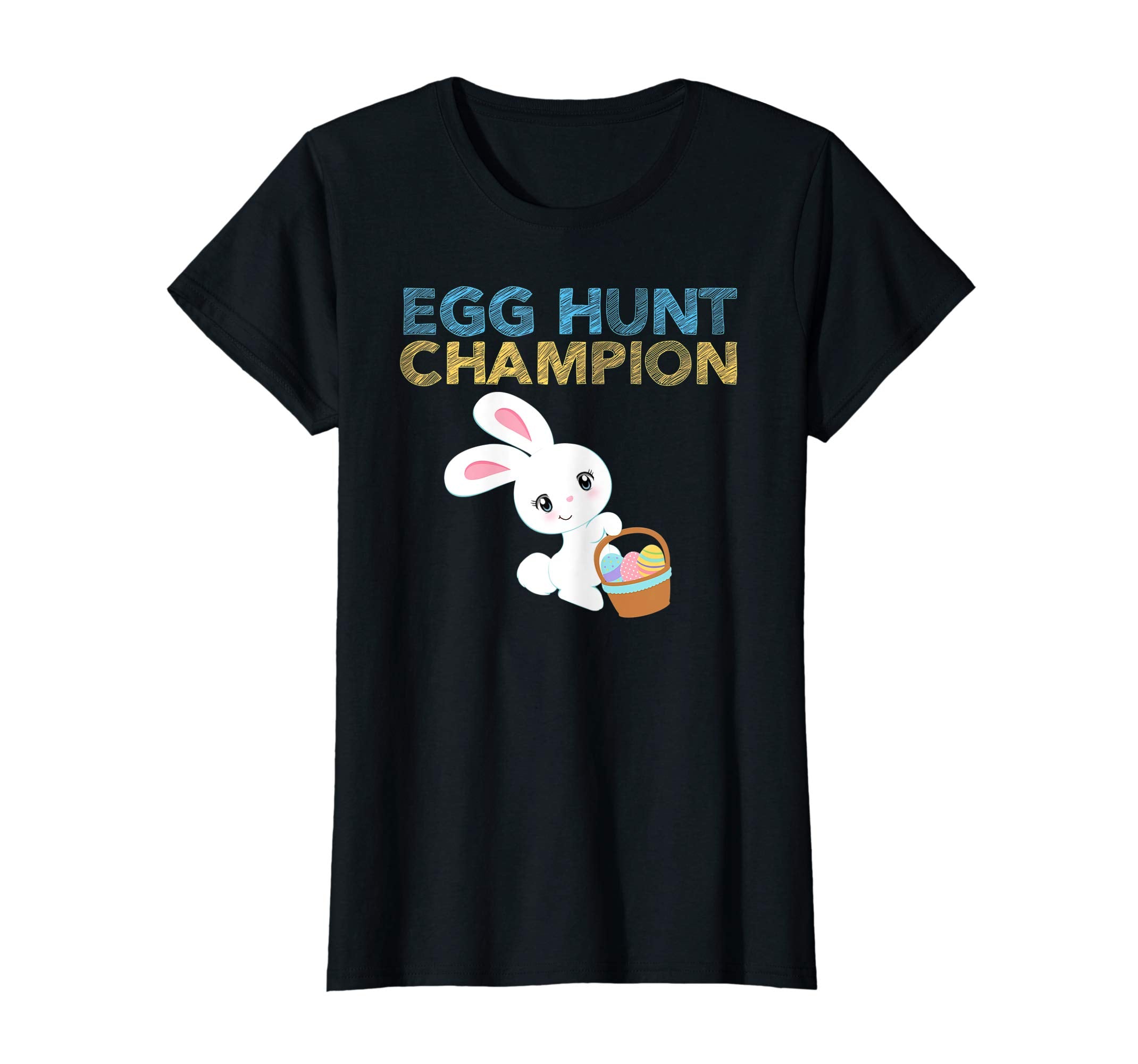 EASTER EGG HUNT CHAMPION Bunny T-Shirt Girls Kids Toddlers