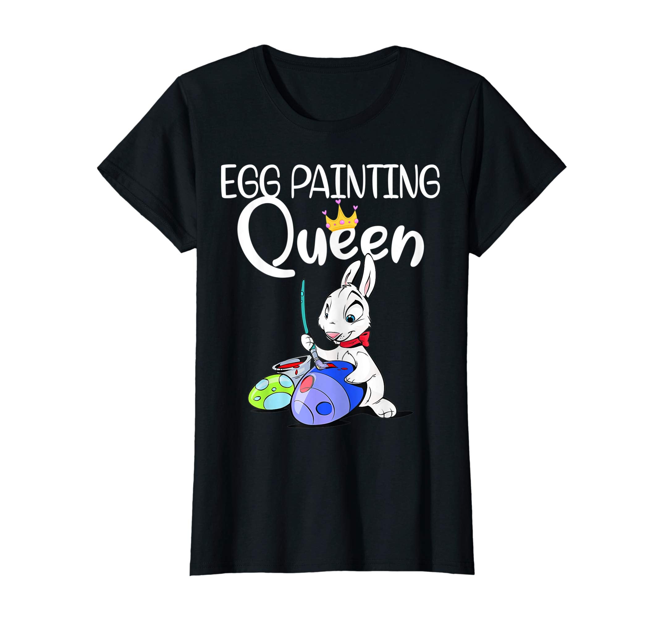 Easter Day Egg Painting Queen T Shirt For Kids Women Men