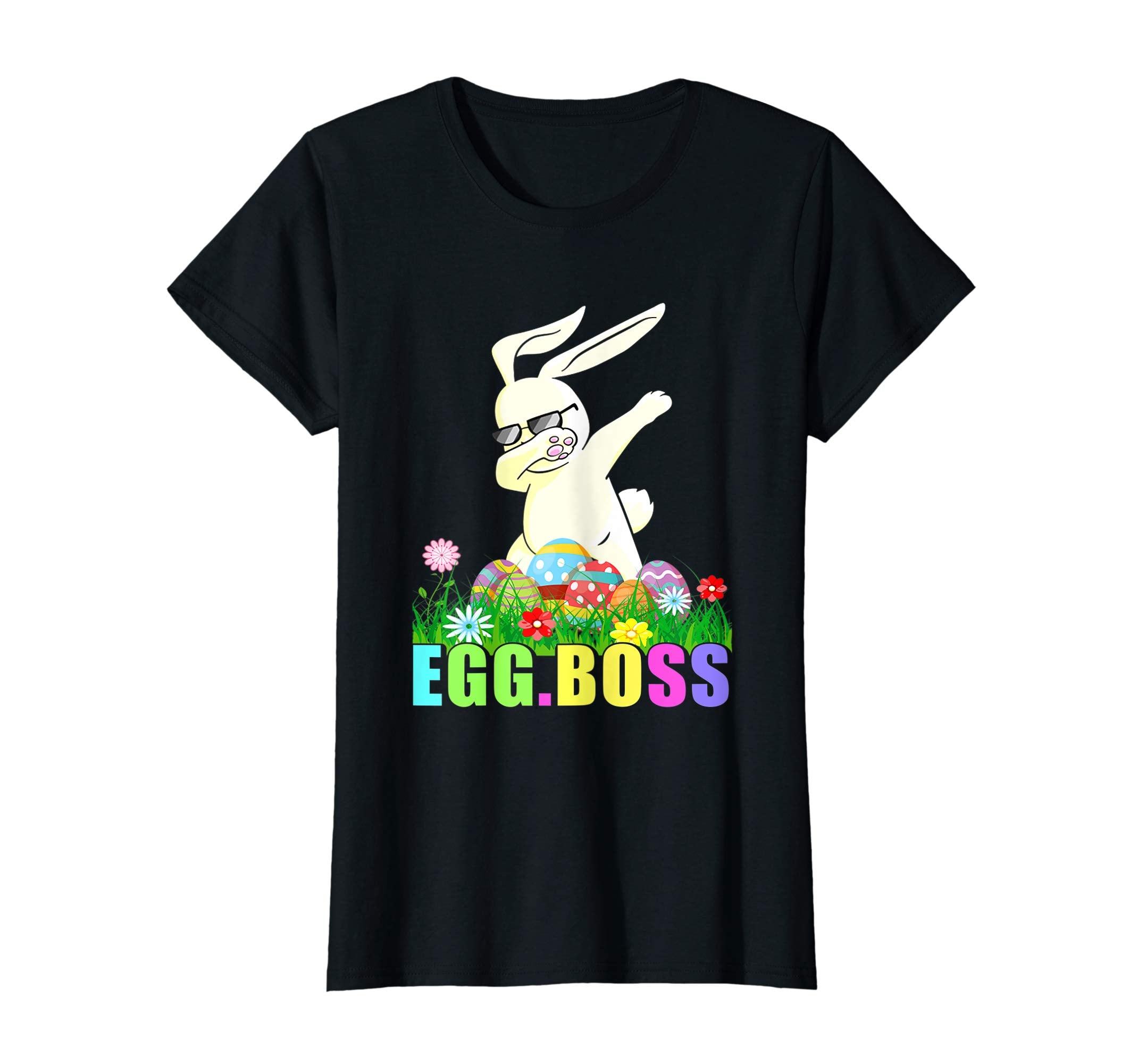 Dabbing Egg Boss Easter Bunny T Shirt For Kids Toddlers Boys