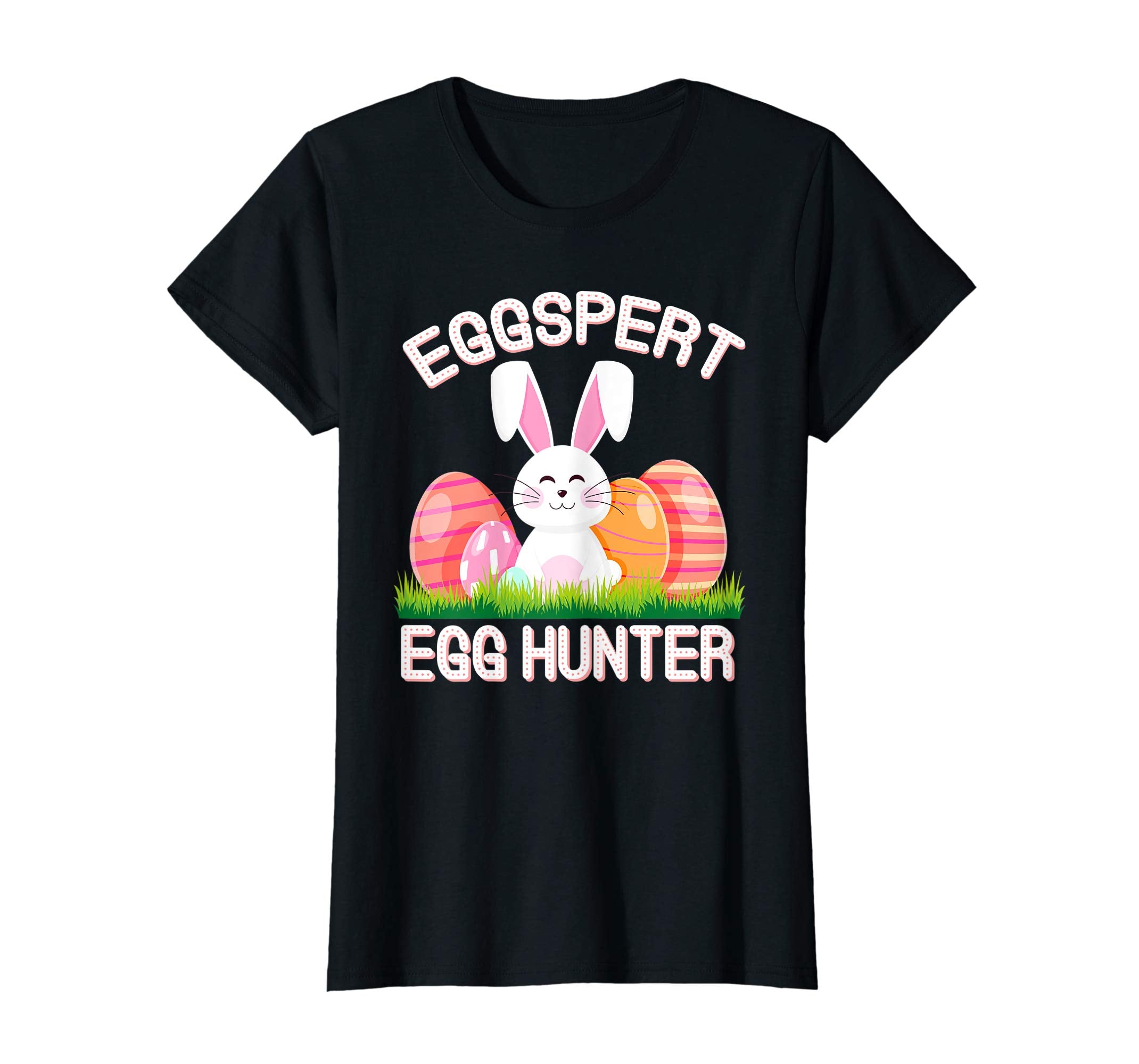 Eggspert Egg Hunter Easter TShirt Boys Girls Cool Bunny