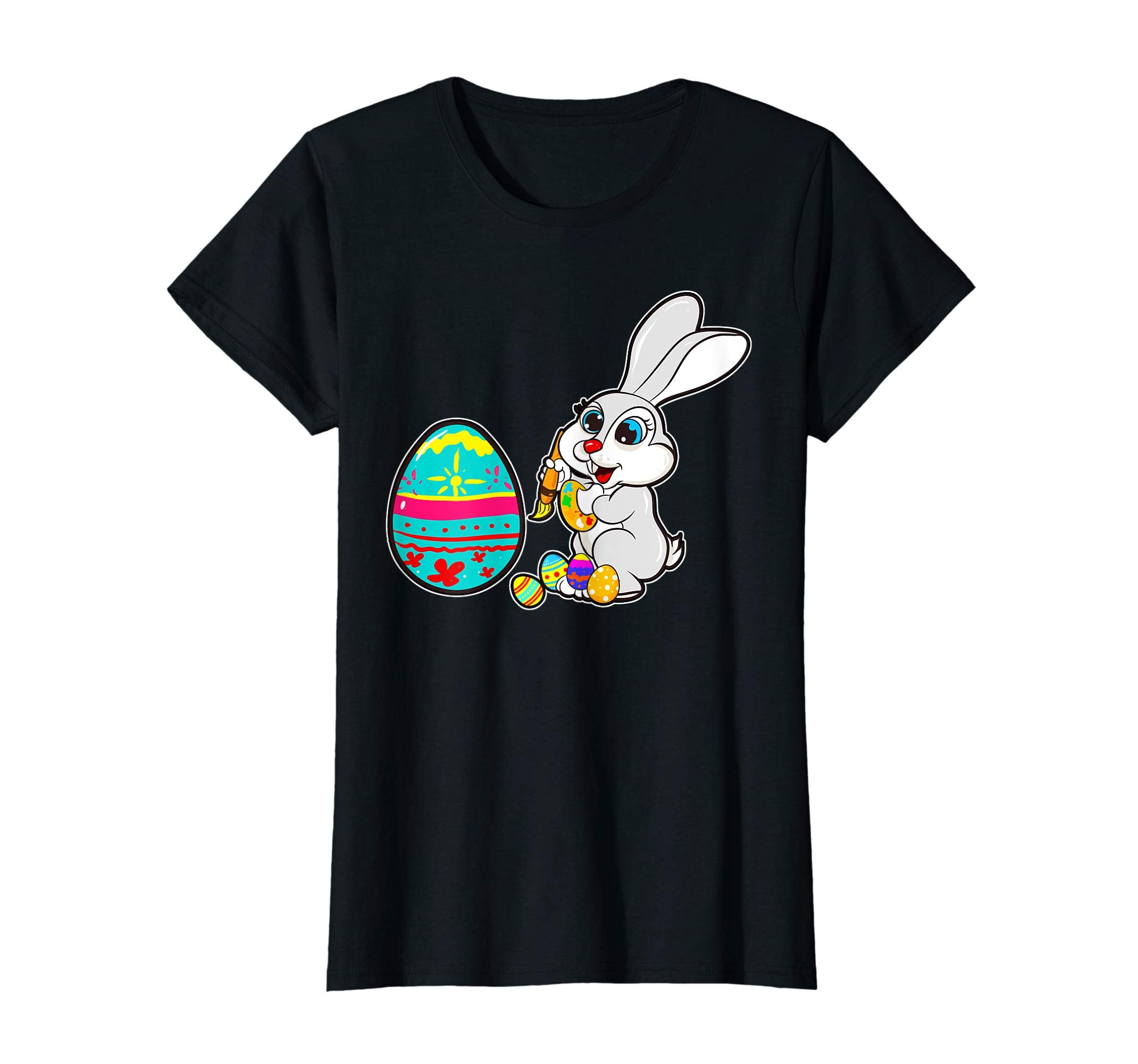 Cute Easter Bunny Shirt Painting Eggs Kids School Egg Hunt