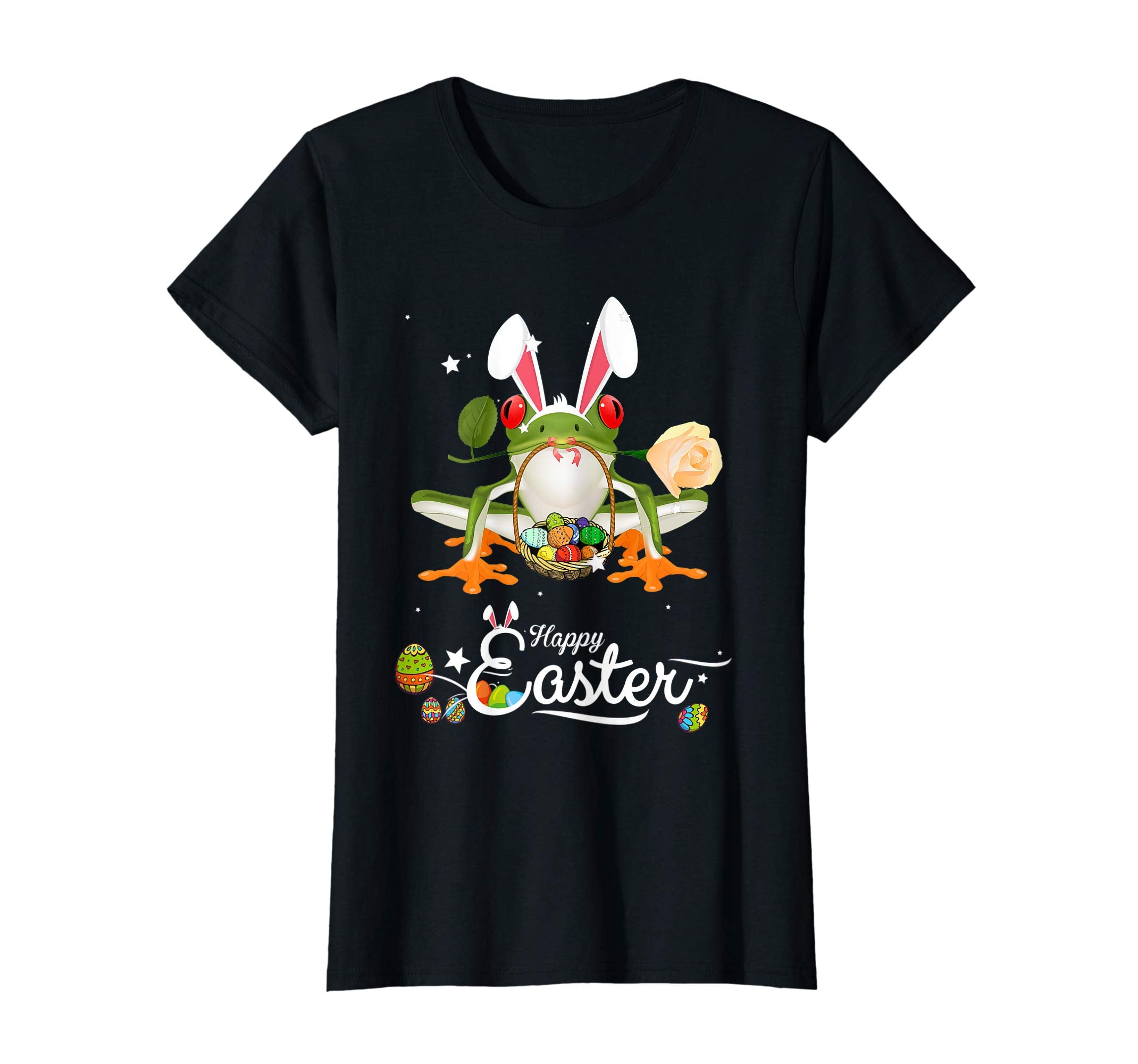 Cute Easter Frogs with Bunny Ears and Eggs T Shirt