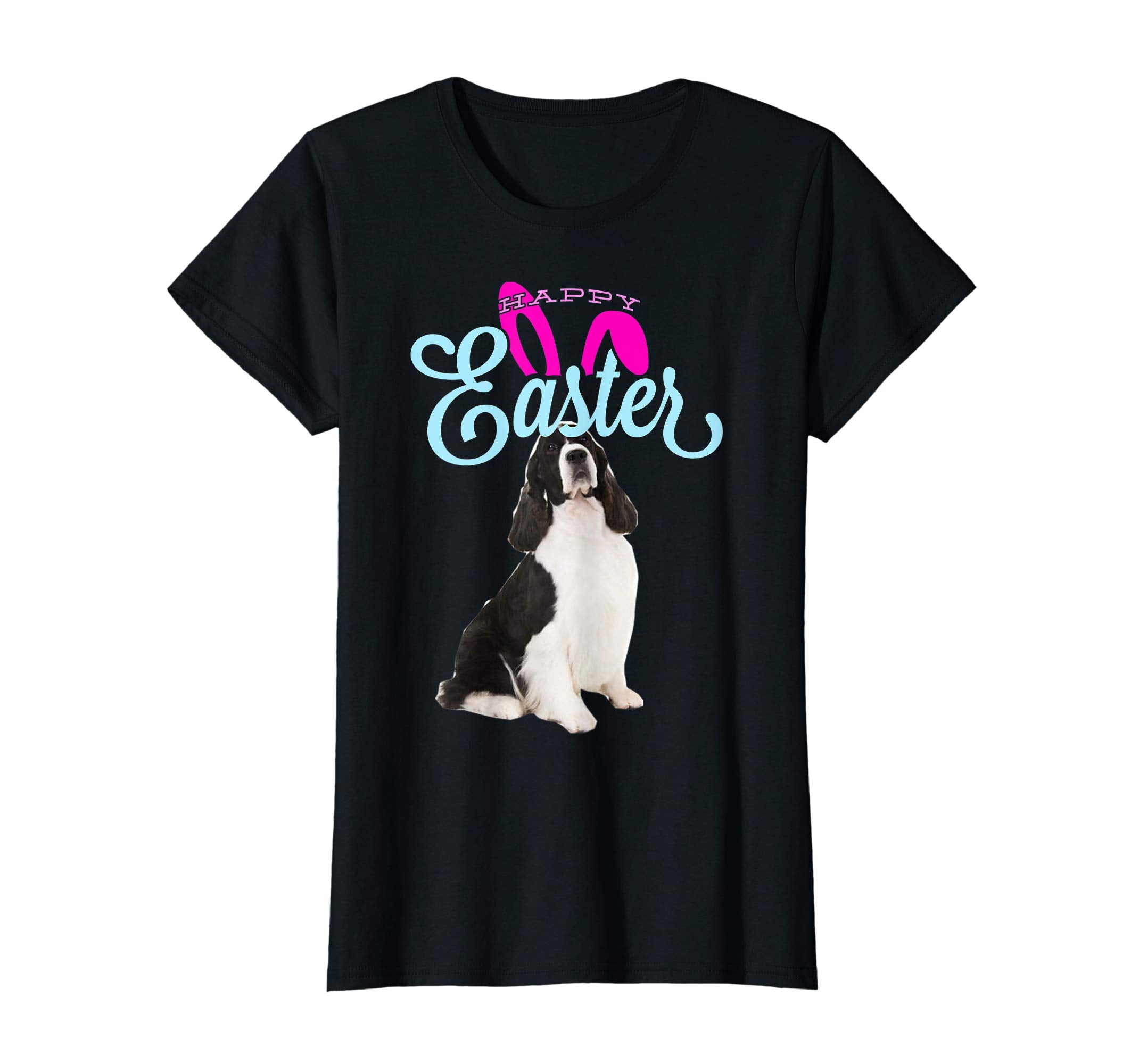 Easter Bunny English Springer Spaniel Tshirt Mom Women Gift