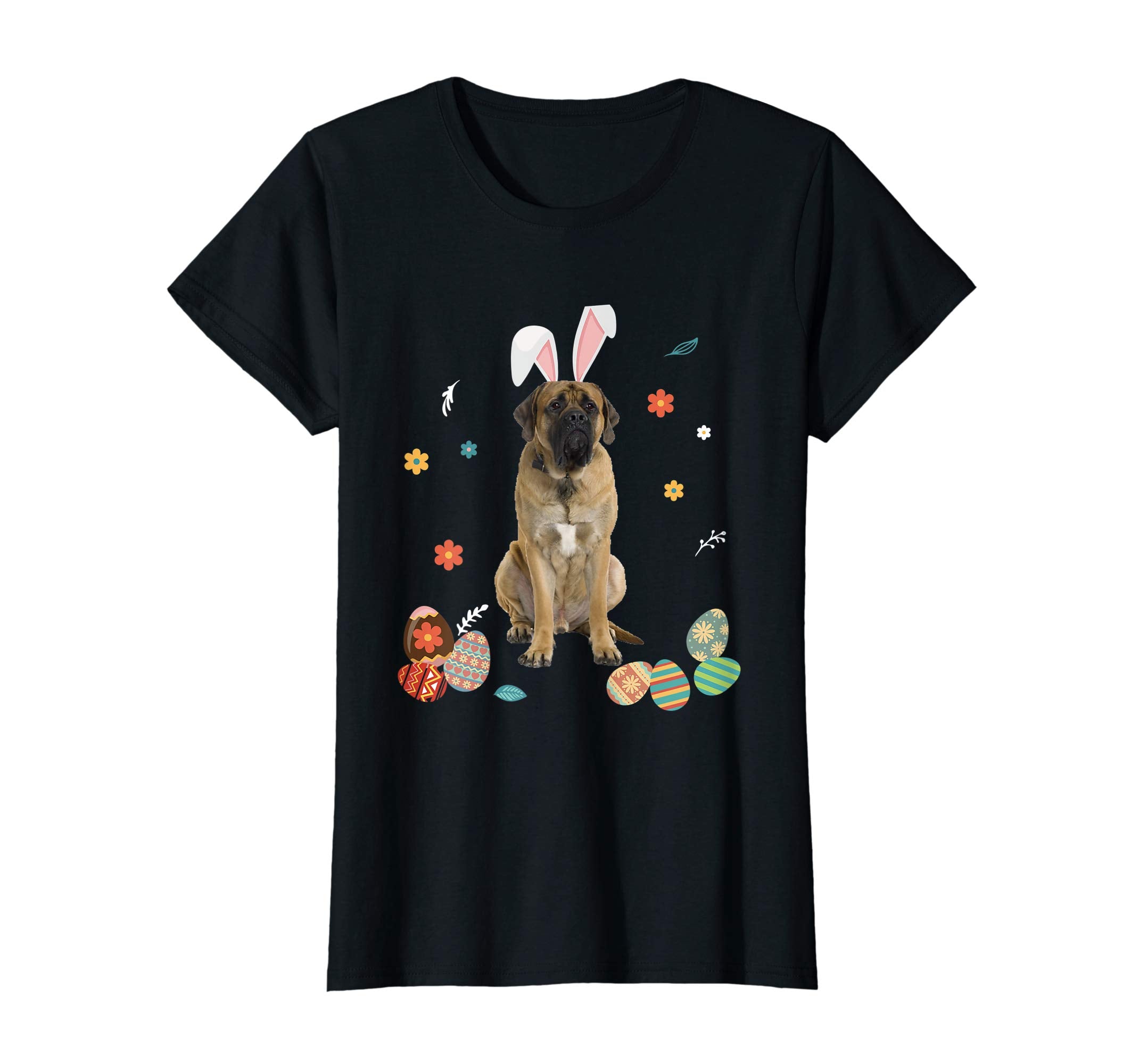 Mastiff Bunny Rabbit Happy Easter Day T-Shirt