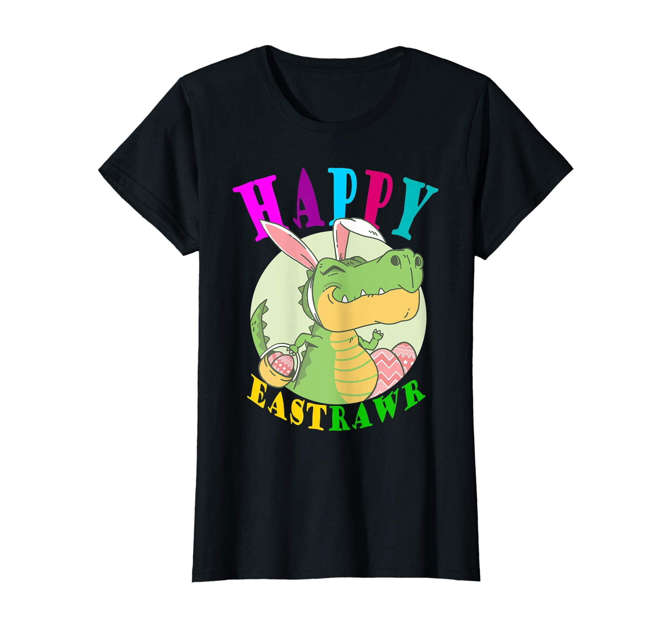 Happy Eastrawr T Rex Dinosaur Easter Bunny Egg Shirt Kids
