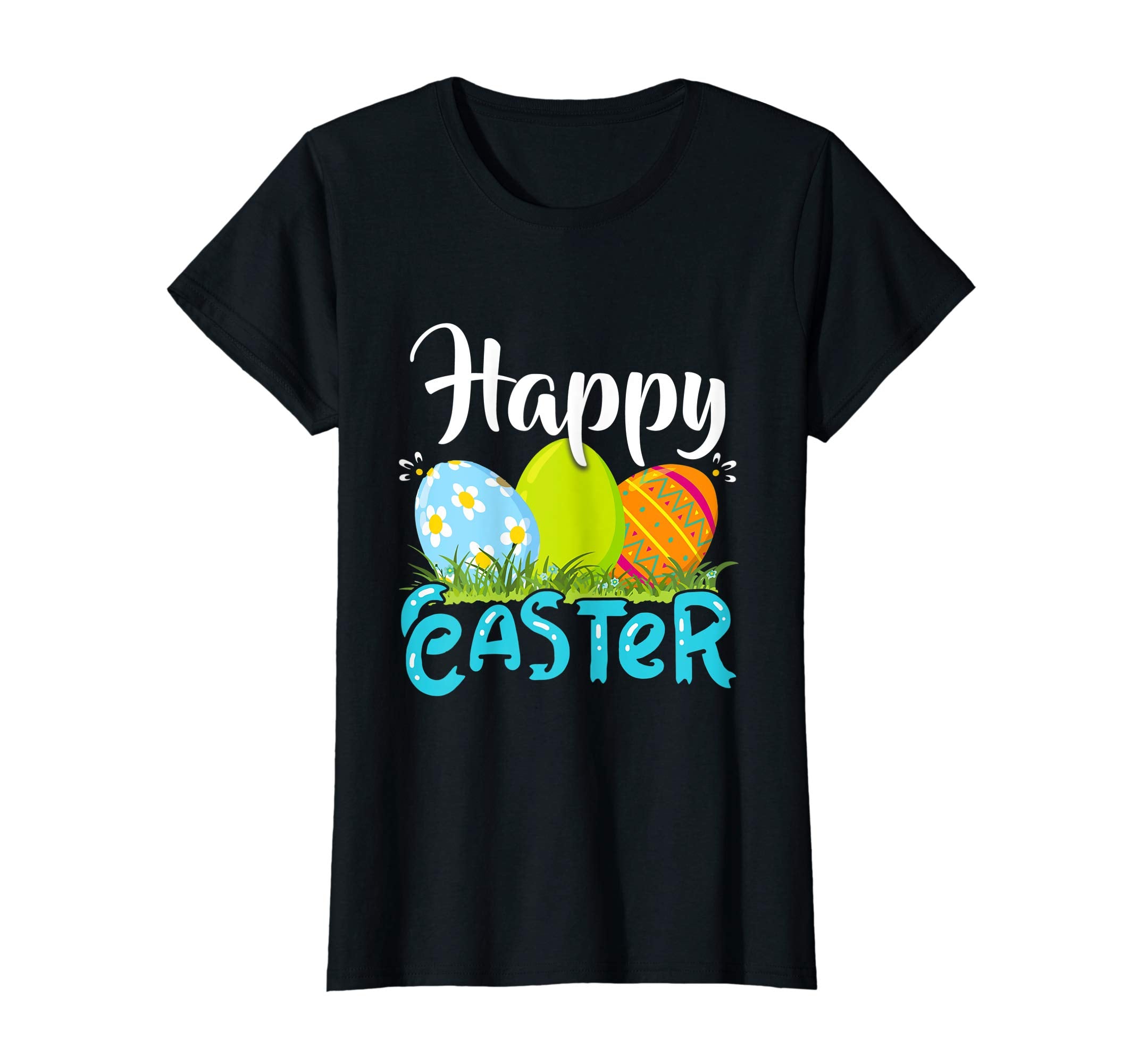 Happy Easter T-Shirt For Boys Girls Women Men Colorful Eggs