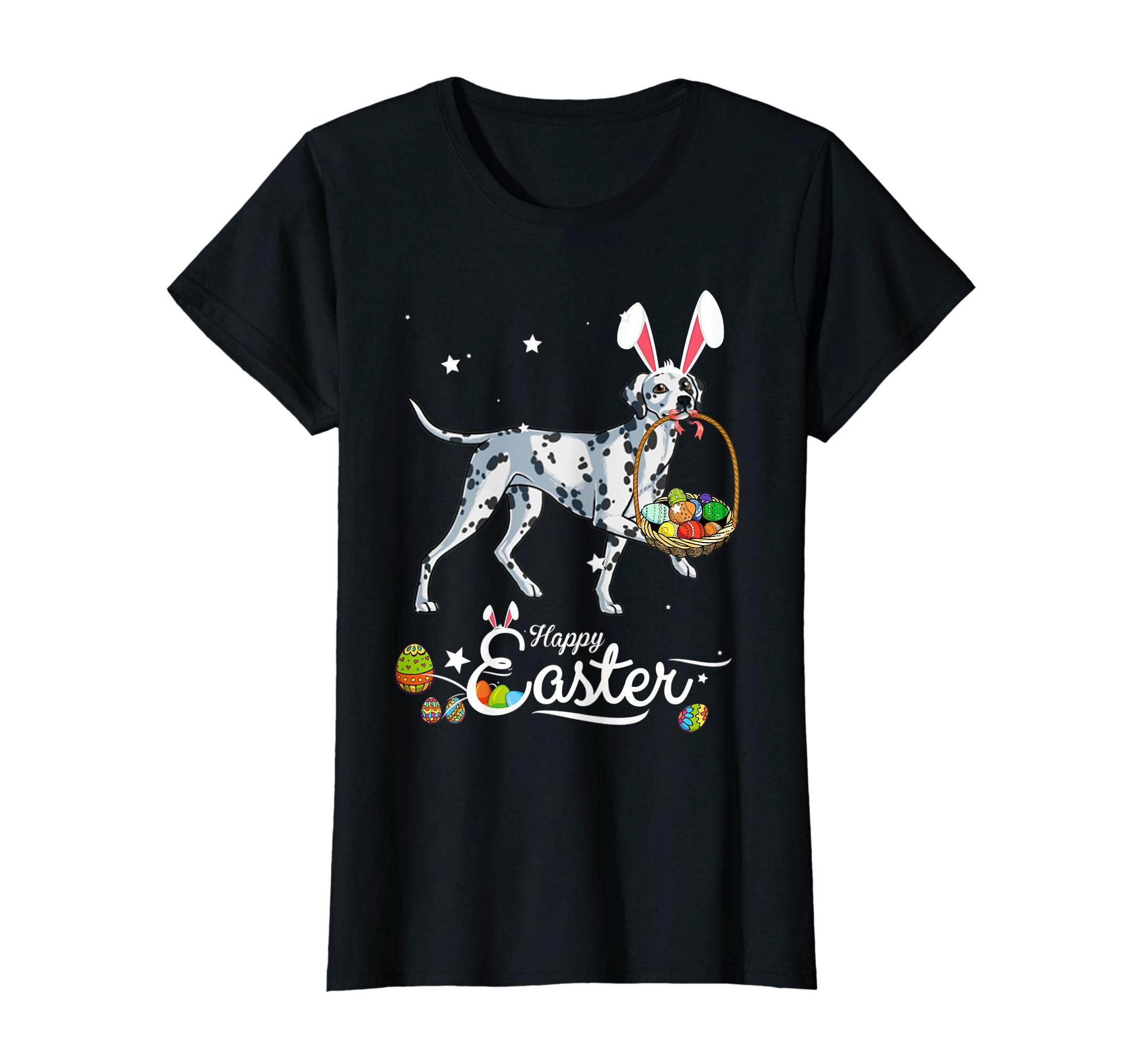 Dalmatian Dog With Bunny Hat Easter Costume T Shirt