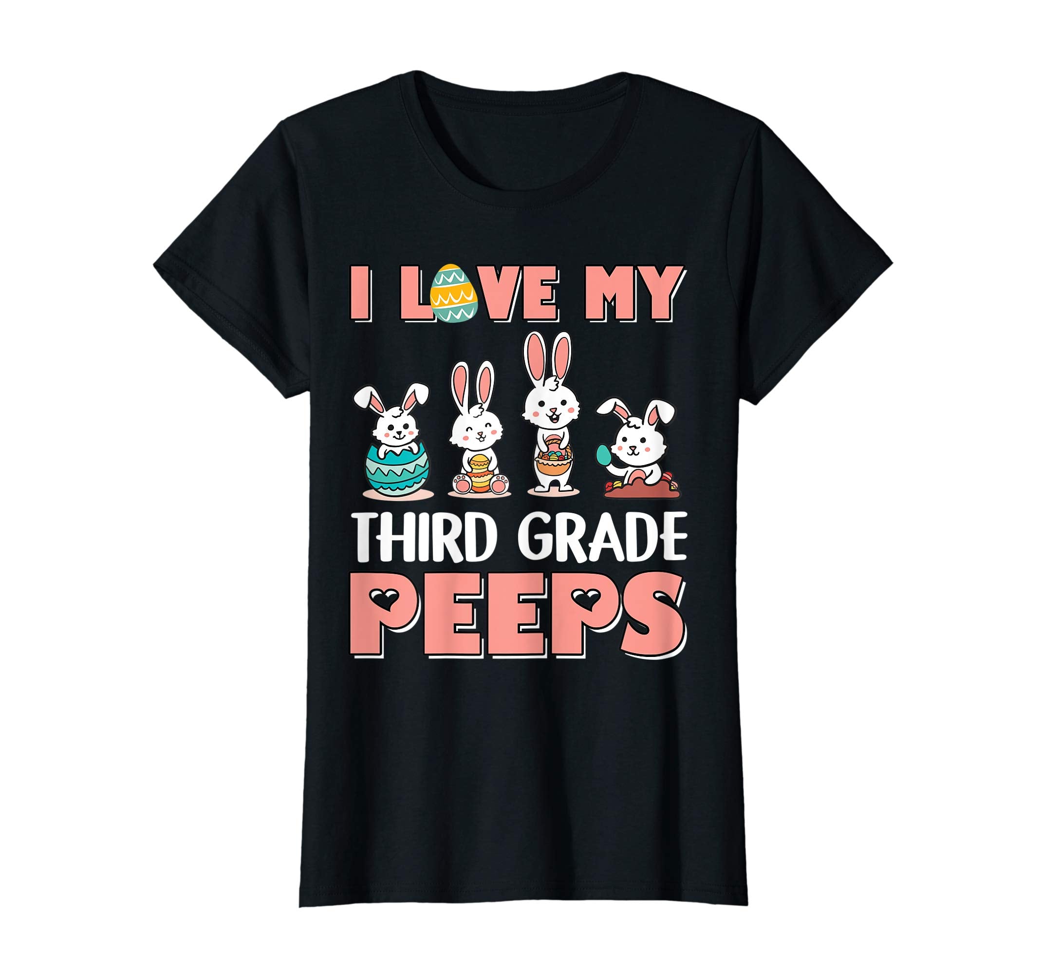 I Love My Third Grade Peeps Happy Easter Teacher Shirt
