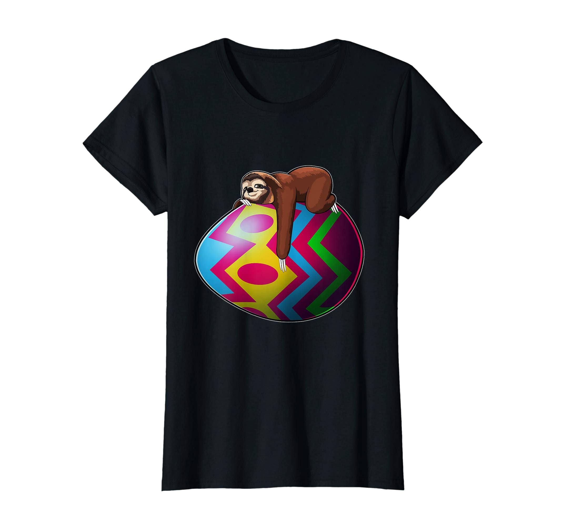 Easter Lazy Sloth T Shirt Men Women Kids Bunny Basket Eggs