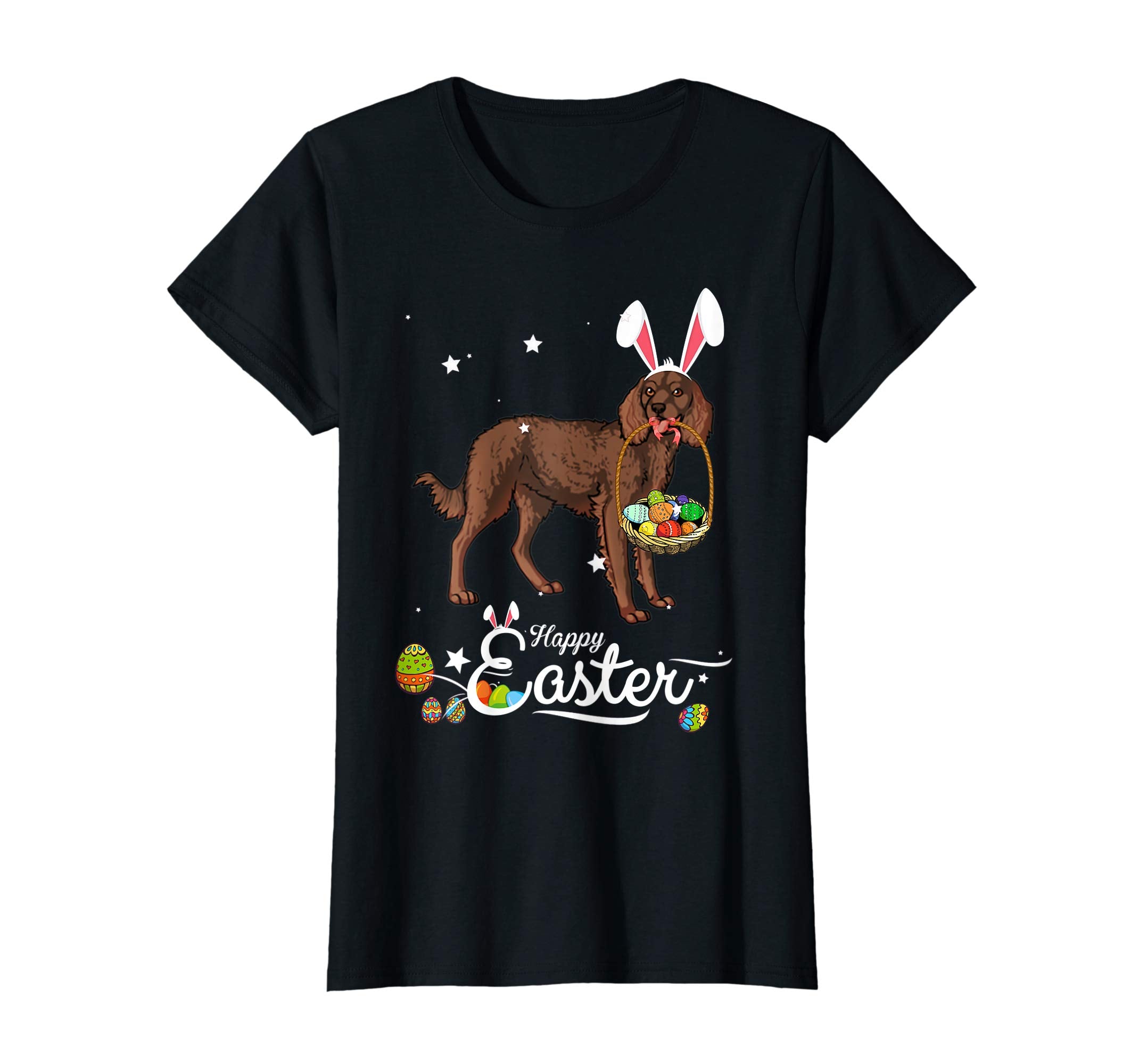 Water Spaniel Dog With Bunny Hat Easter Costume T Shirt
