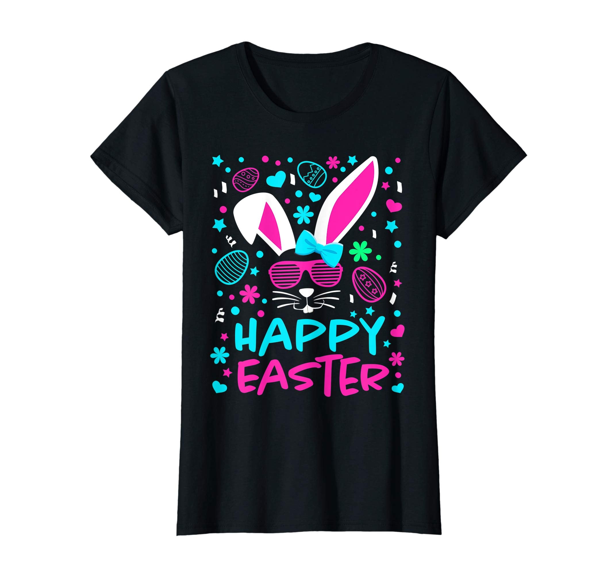 Happy Easter Shirt Cute Girls Easter Bunny Novelty Tee Gift