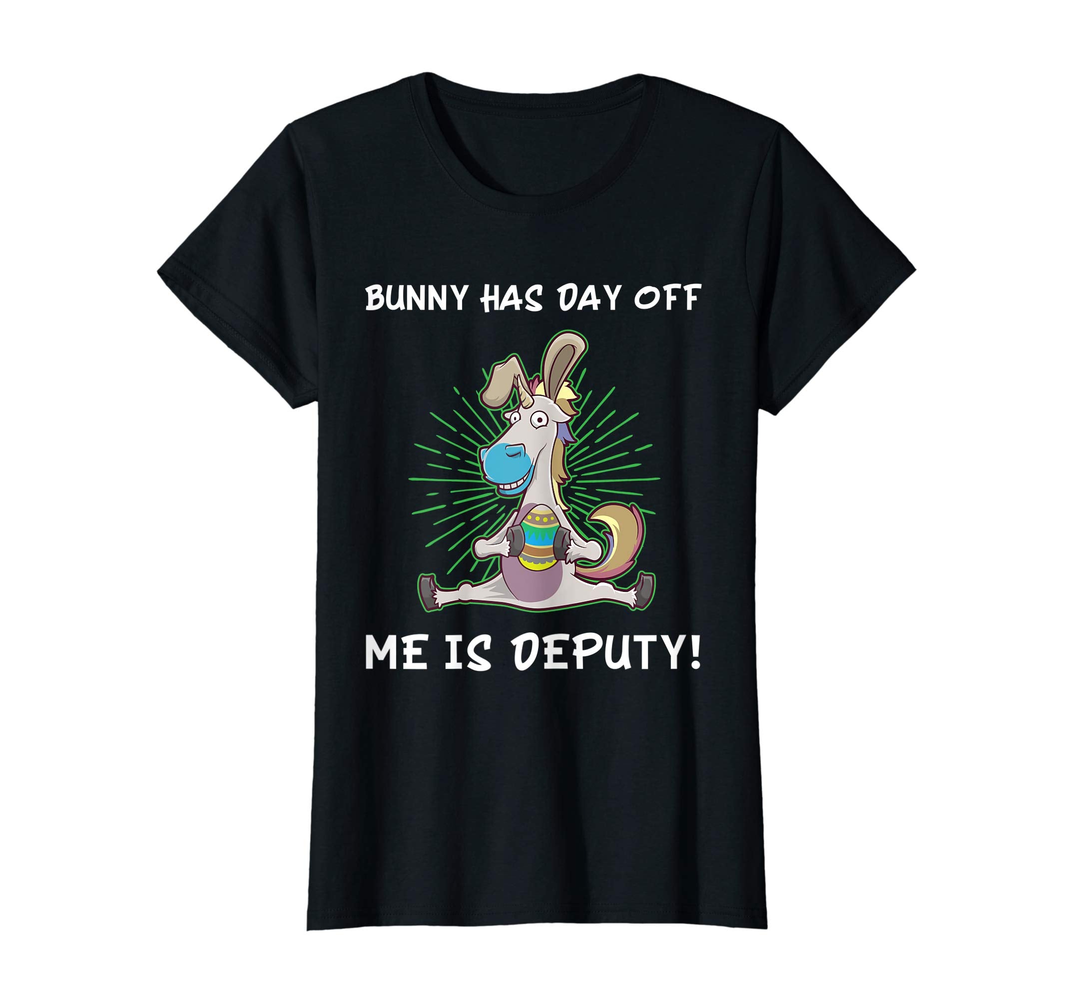 Kids Unicorn Easter Bunny Deputy T Shirt Gift Idea Boy Girl