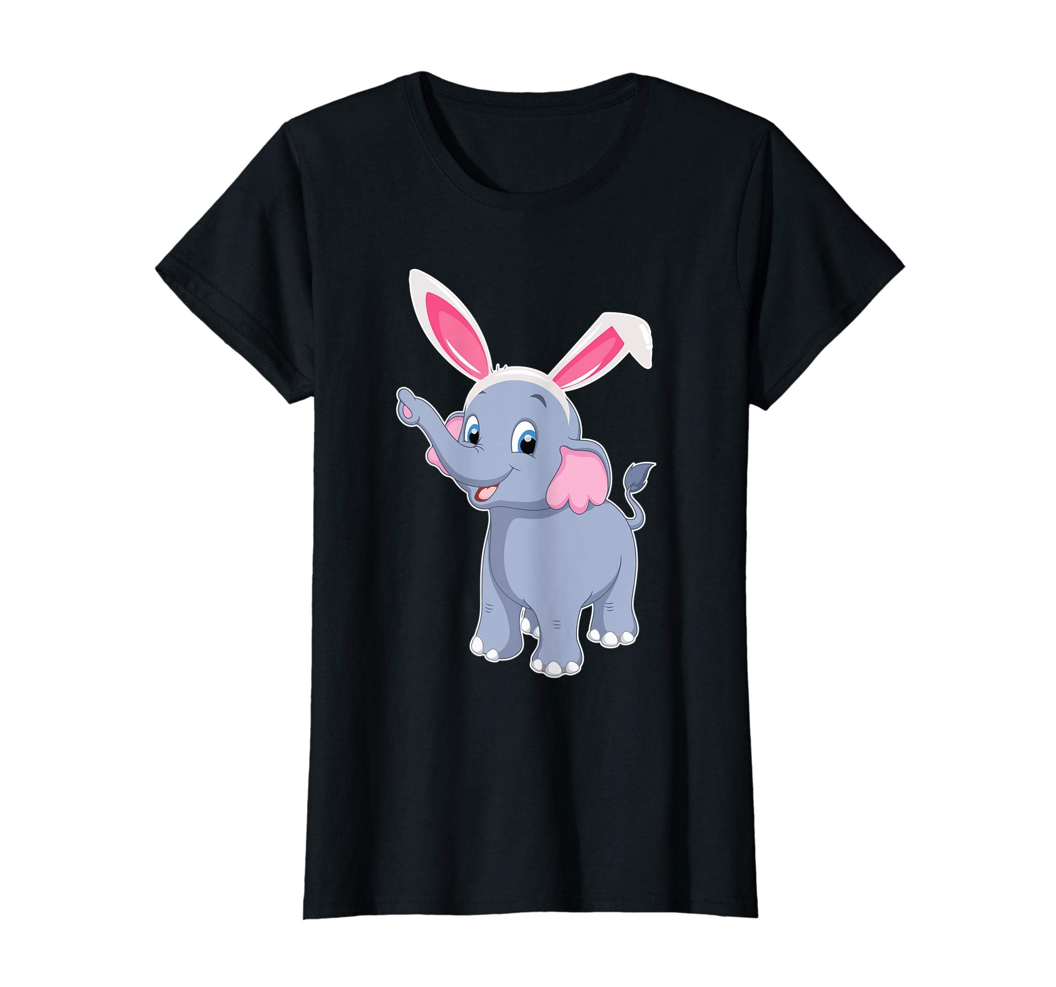 Elephant With Bunny Rabbit Hat Happy Easter Day Shirt